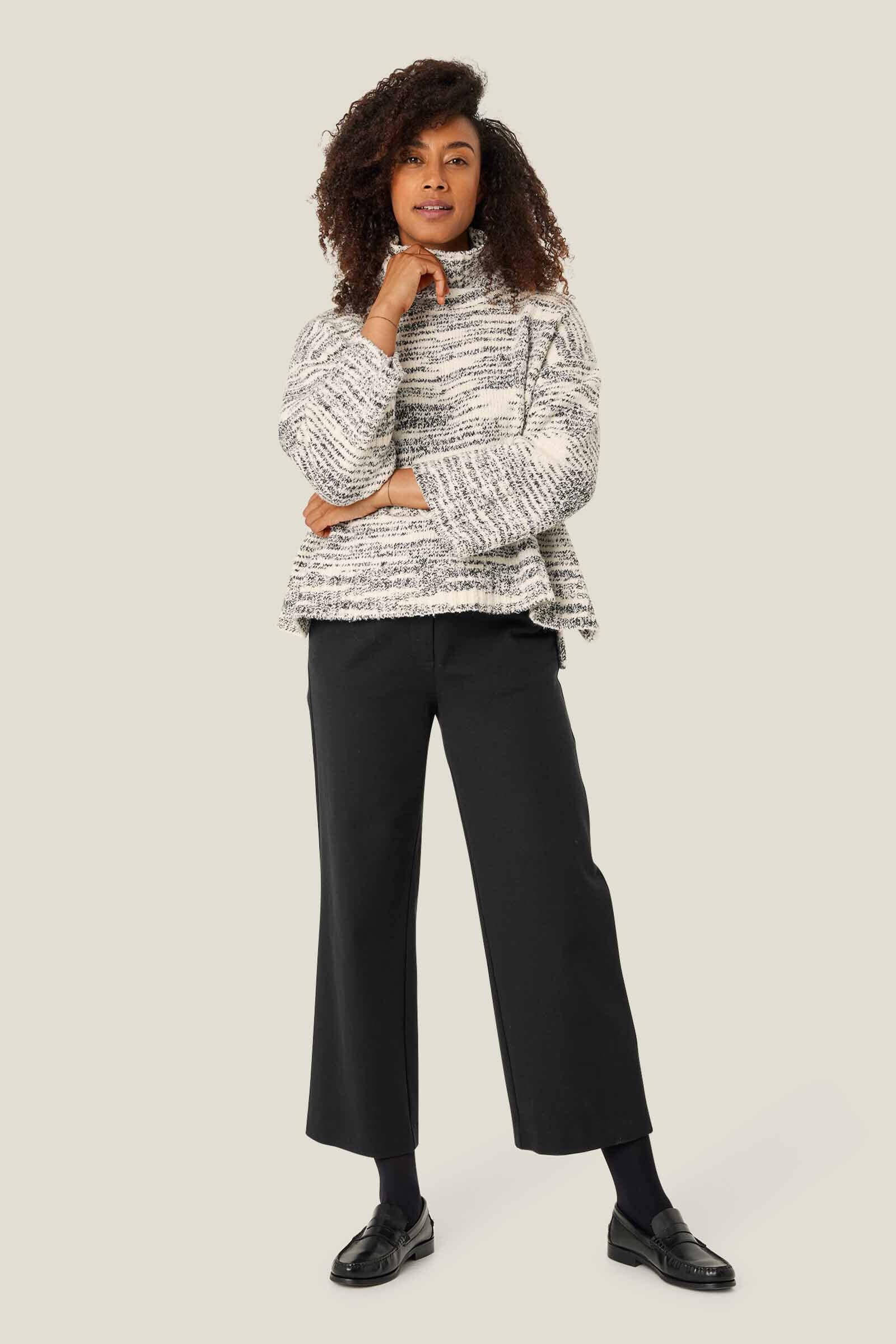 Fuchsia Melange Knitted Jumper - Black - Image 5