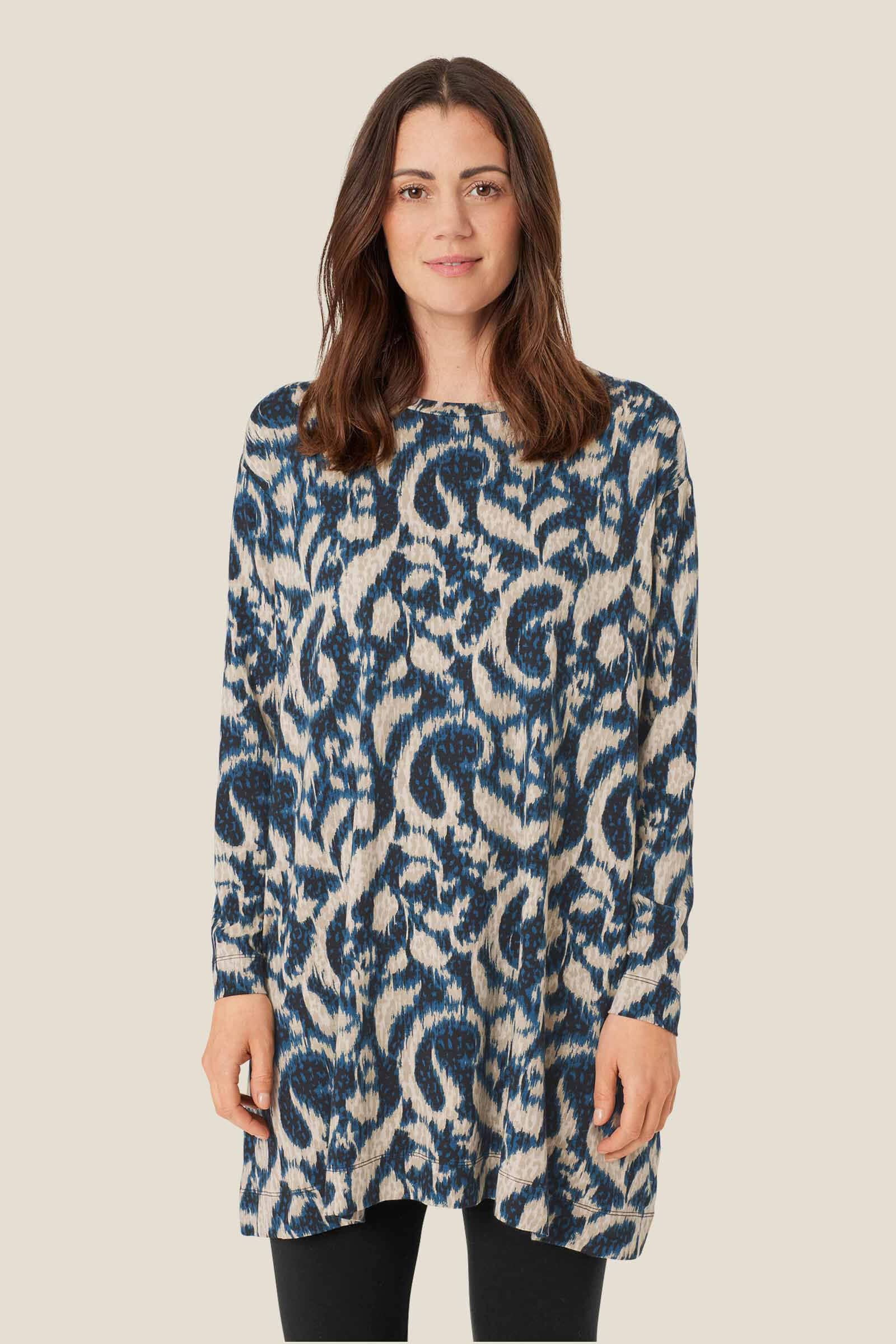 Gael Printed Jersey Tunic - Moonlit Ocean - Image 2