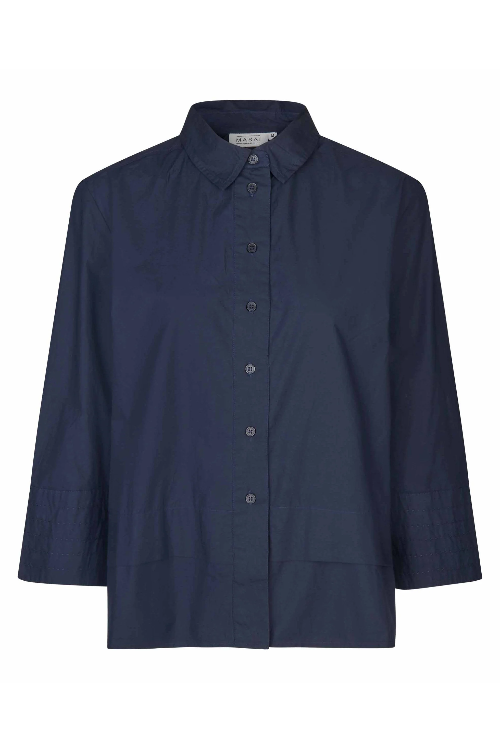 Ianela Cotton 3/4 Sleeve Shirt - Navy Blazer