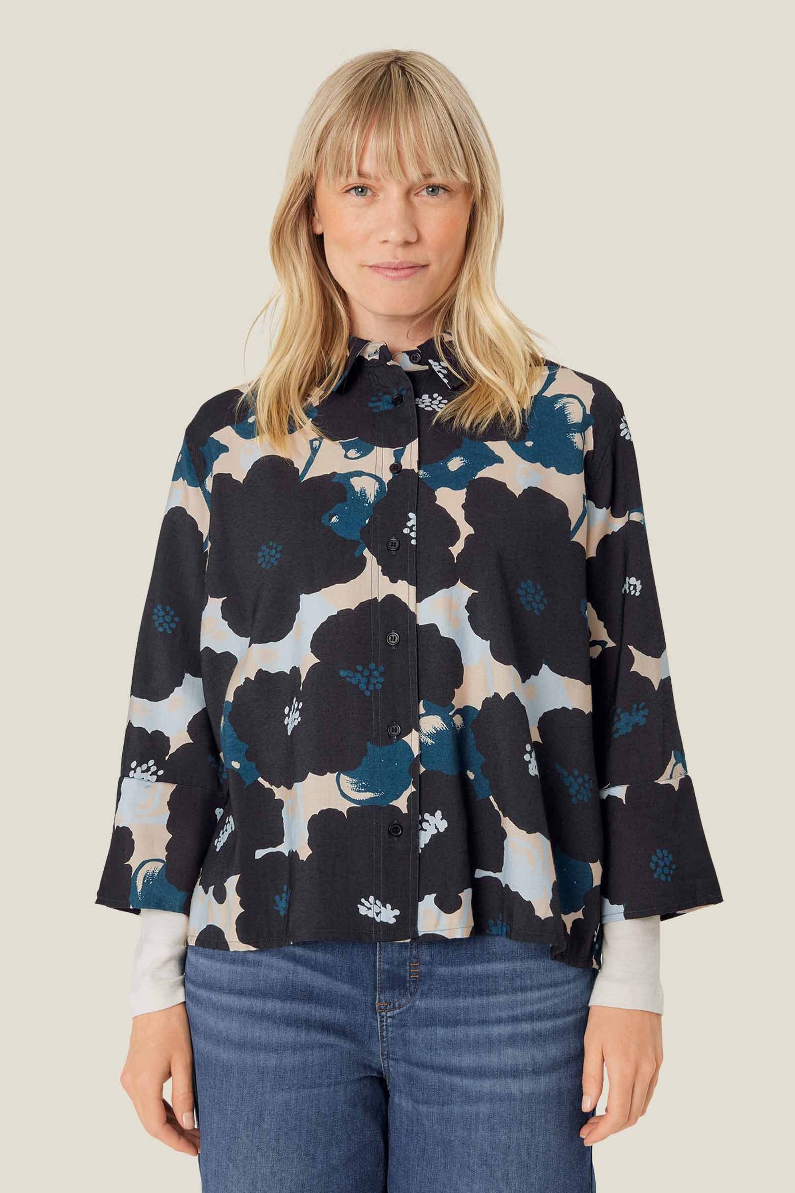 Ilonka Printed Shirt - Moonlit Ocean - Image 2
