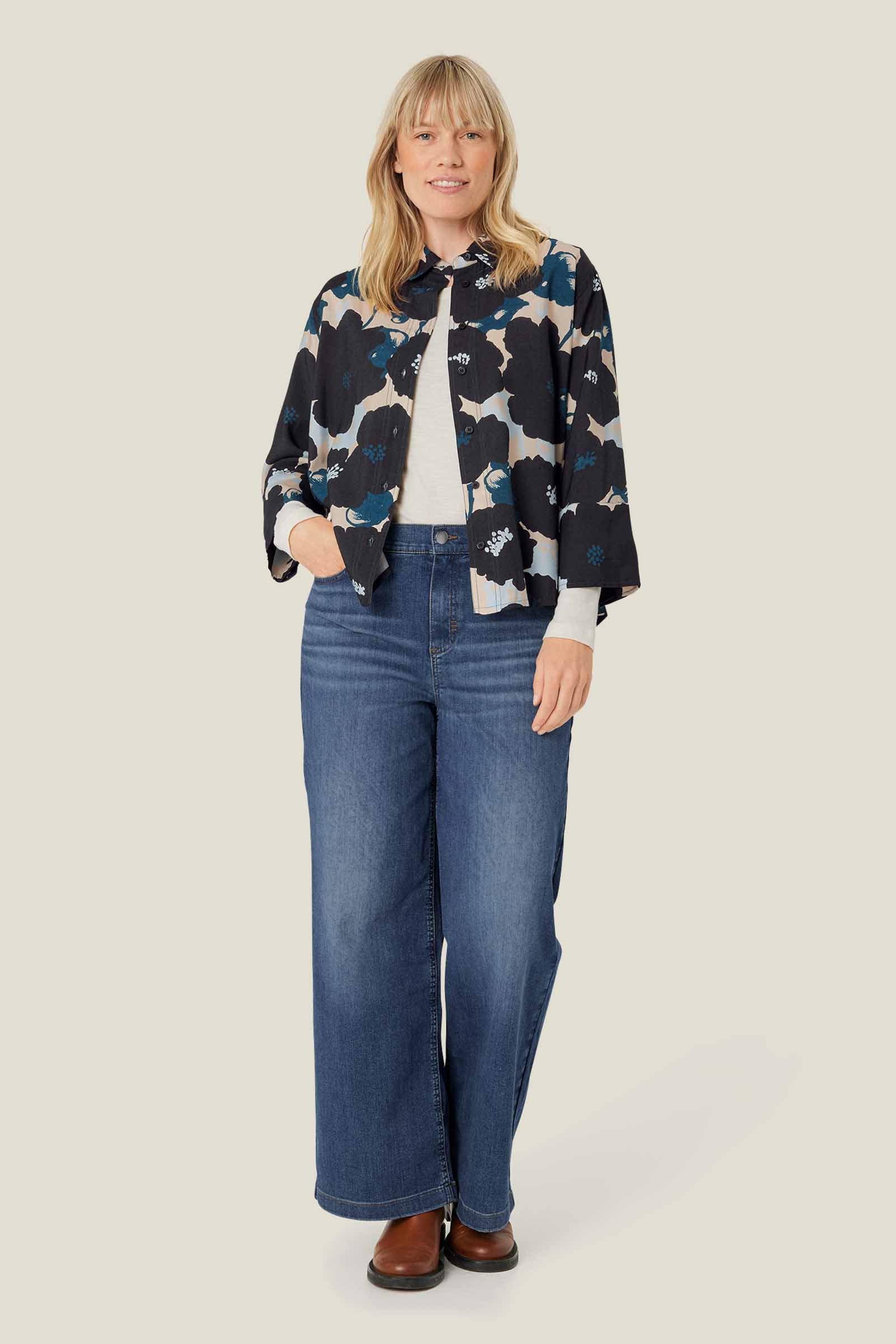 Ilonka Printed Shirt - Moonlit Ocean - Image 3