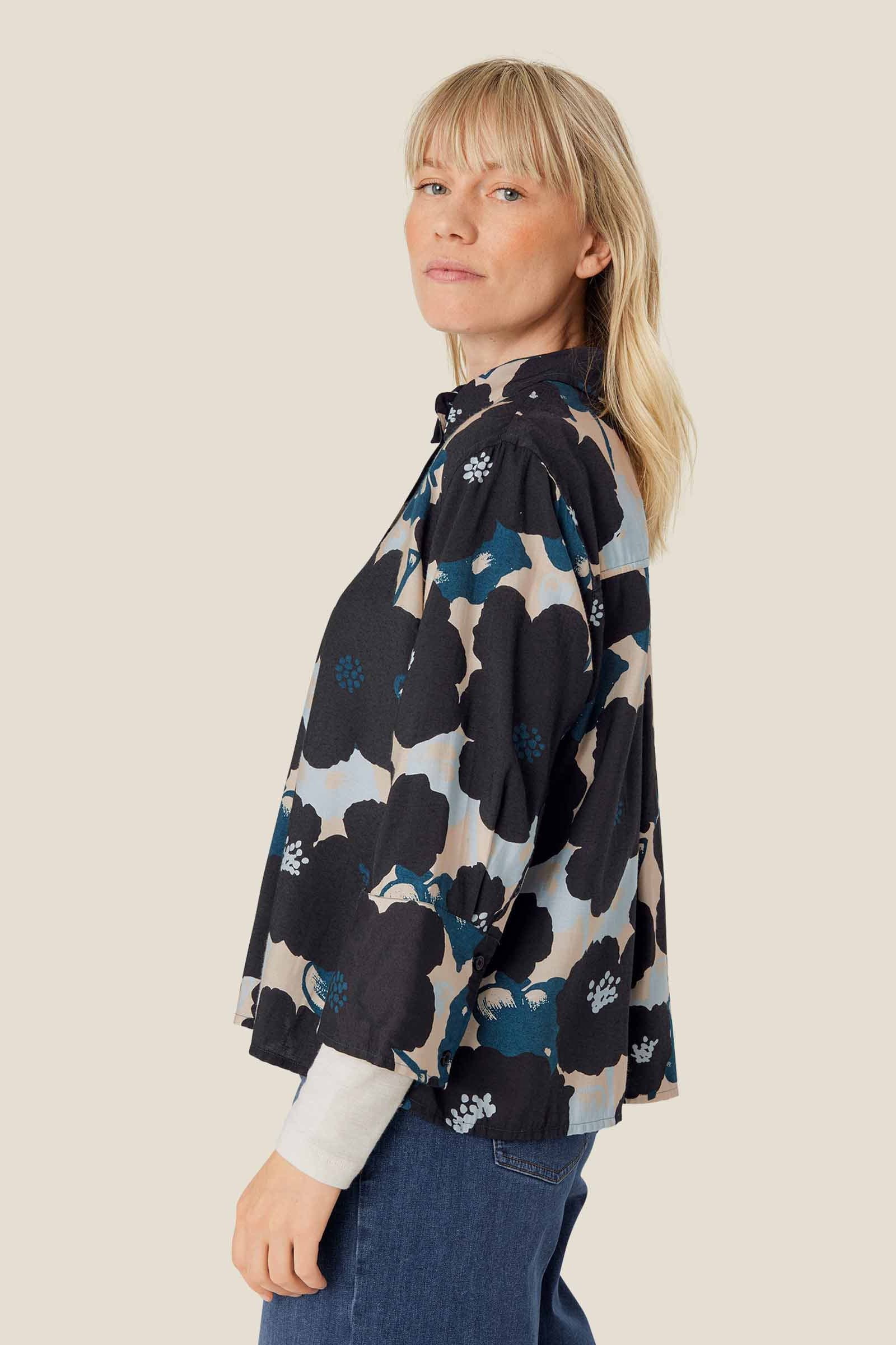 Ilonka Printed Shirt - Moonlit Ocean - Image 4