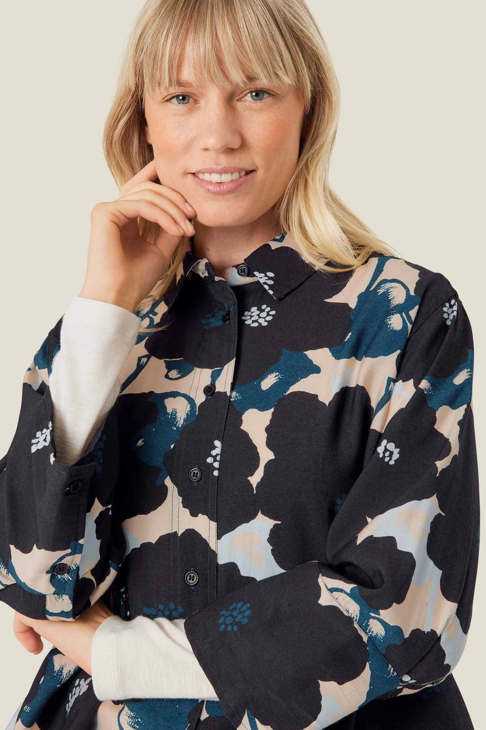 Ilonka Printed Shirt - Moonlit Ocean - Image 5