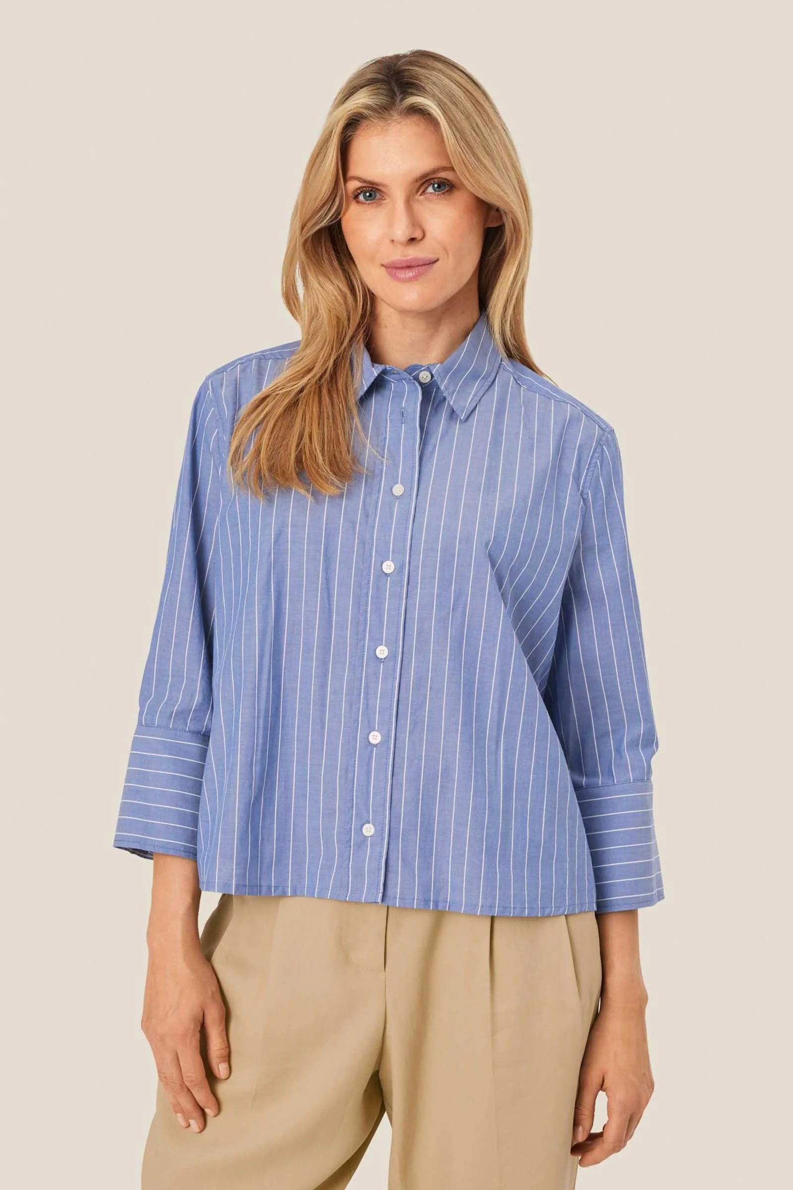 Ilonka Stripe Shirt - Sargasso Sea - Image 2