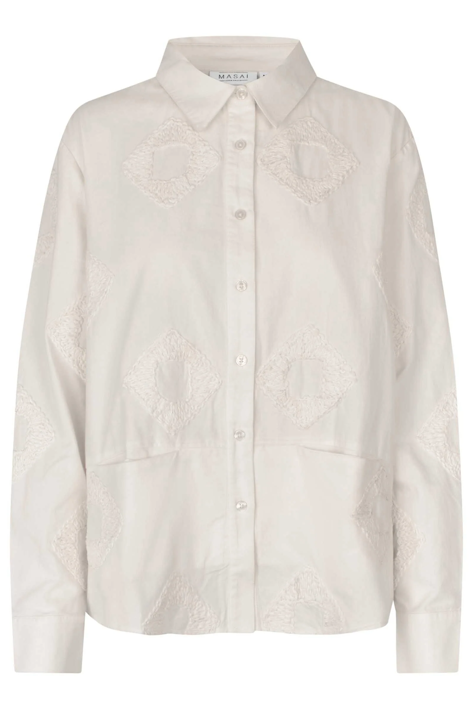 Inanne Embroidered Shirt - Jet Stream