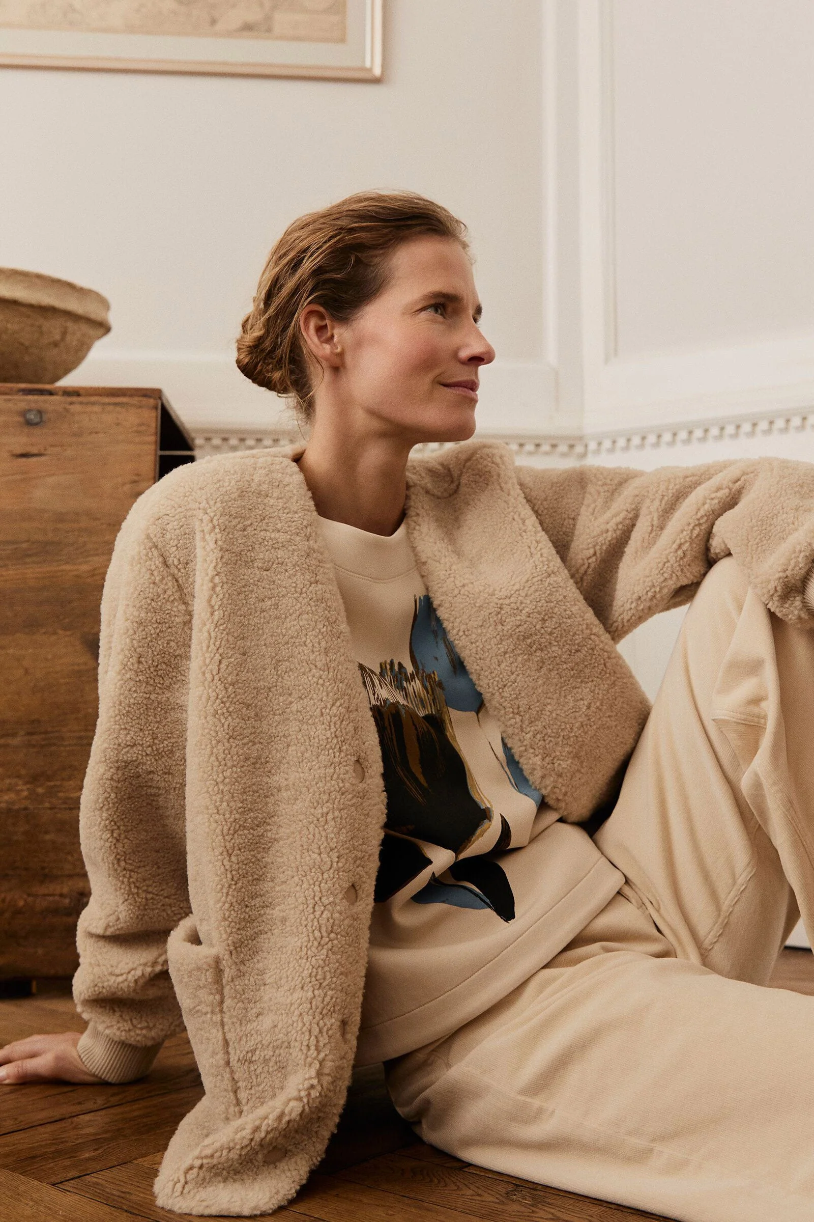 Junte Teddy Fleece Jacket - Fog - Image 2
