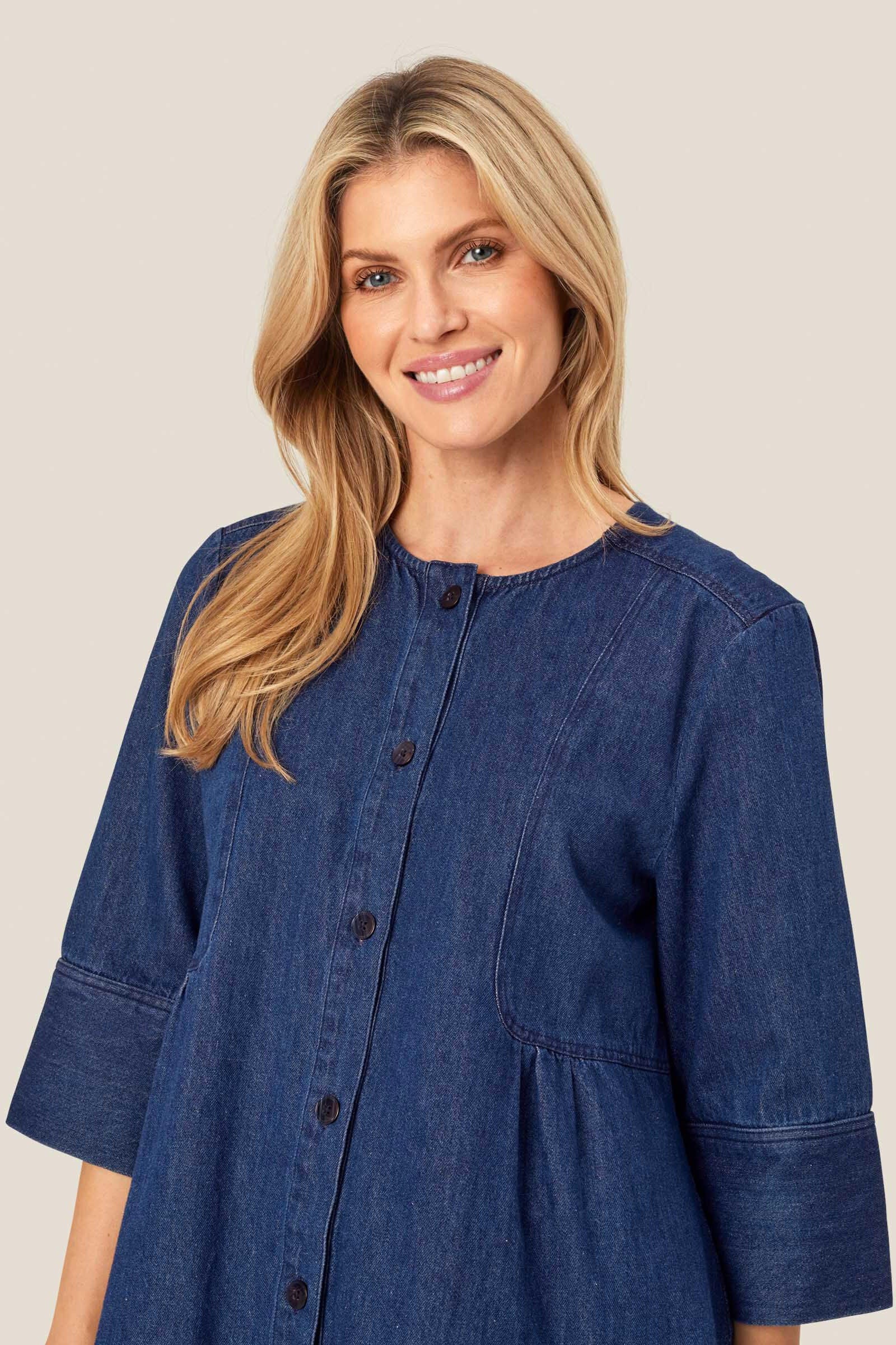 Juvila Denim Shirt - Dark Denim - Image 4