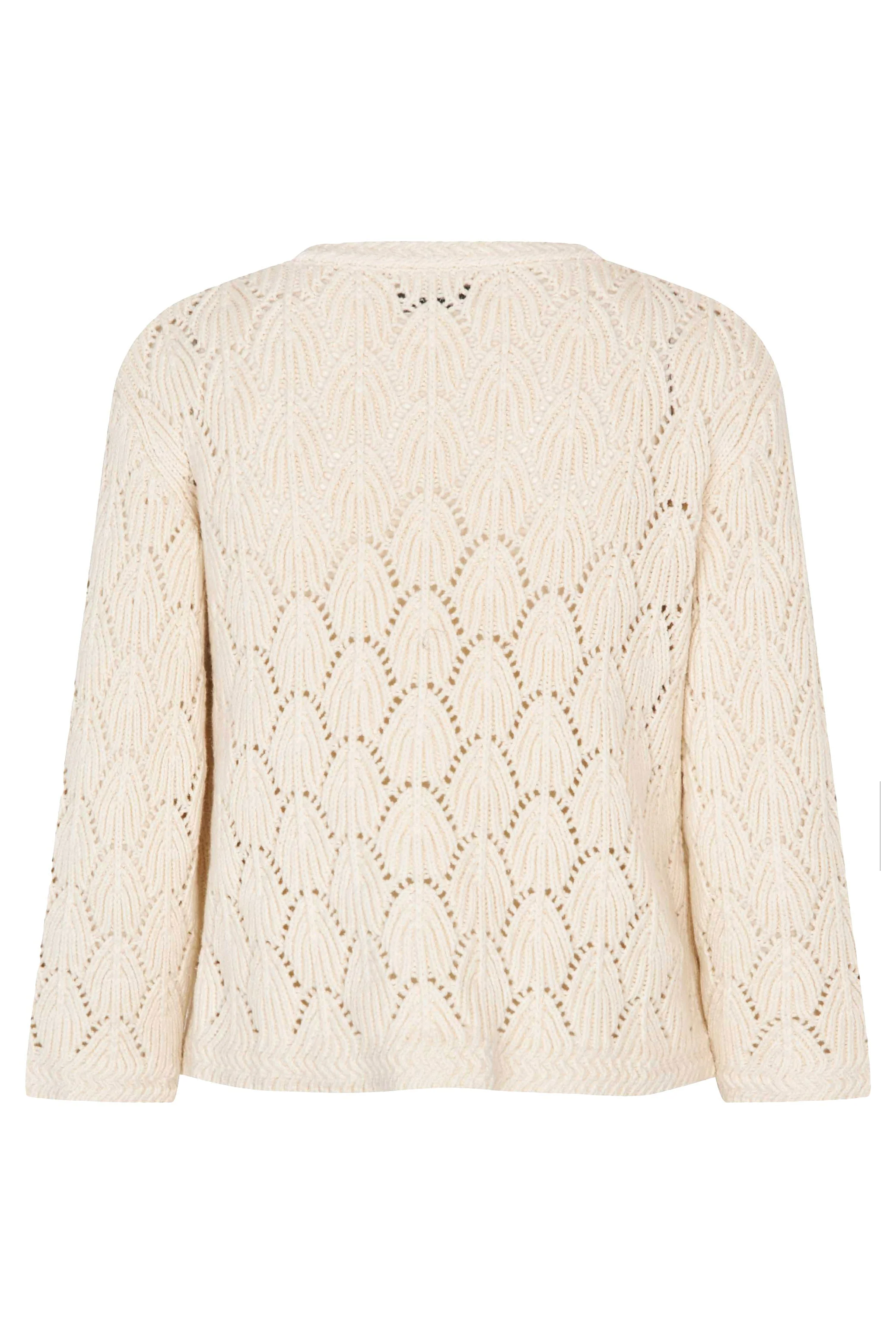 Lexina Openwork Knit Cardigan - Whitecap - Image 7