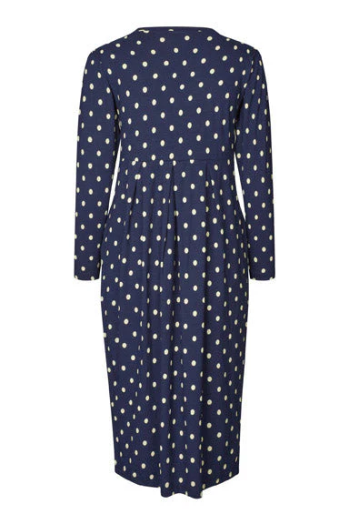 Namo Polka-Dot Jersey Dress - Navy Blazer - Image 2