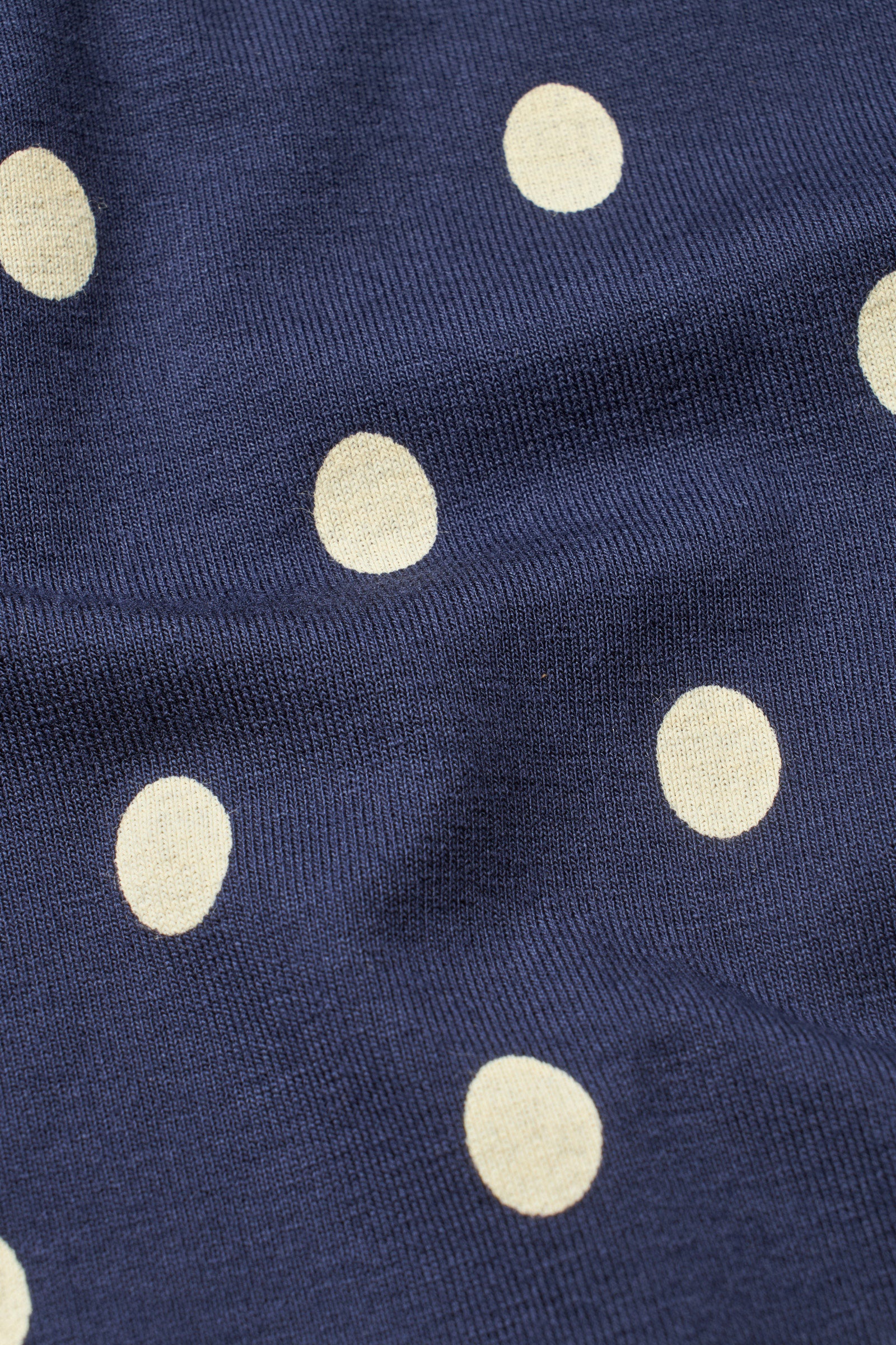 Namo Polka-Dot Jersey Dress - Navy Blazer - Image 3