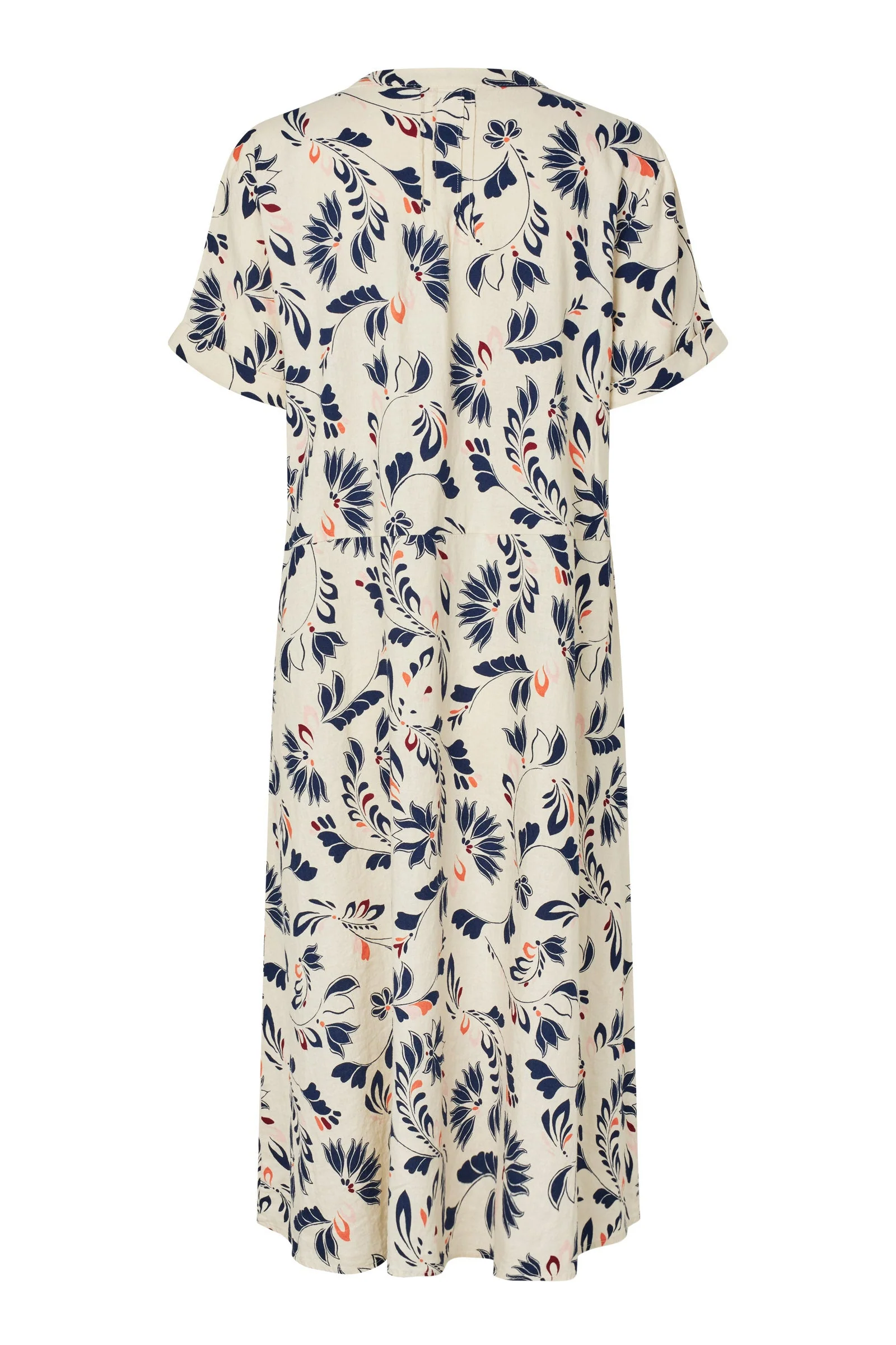 Nirevia Floral Linen Blend Midi Dress - Medieval Blue - Image 2