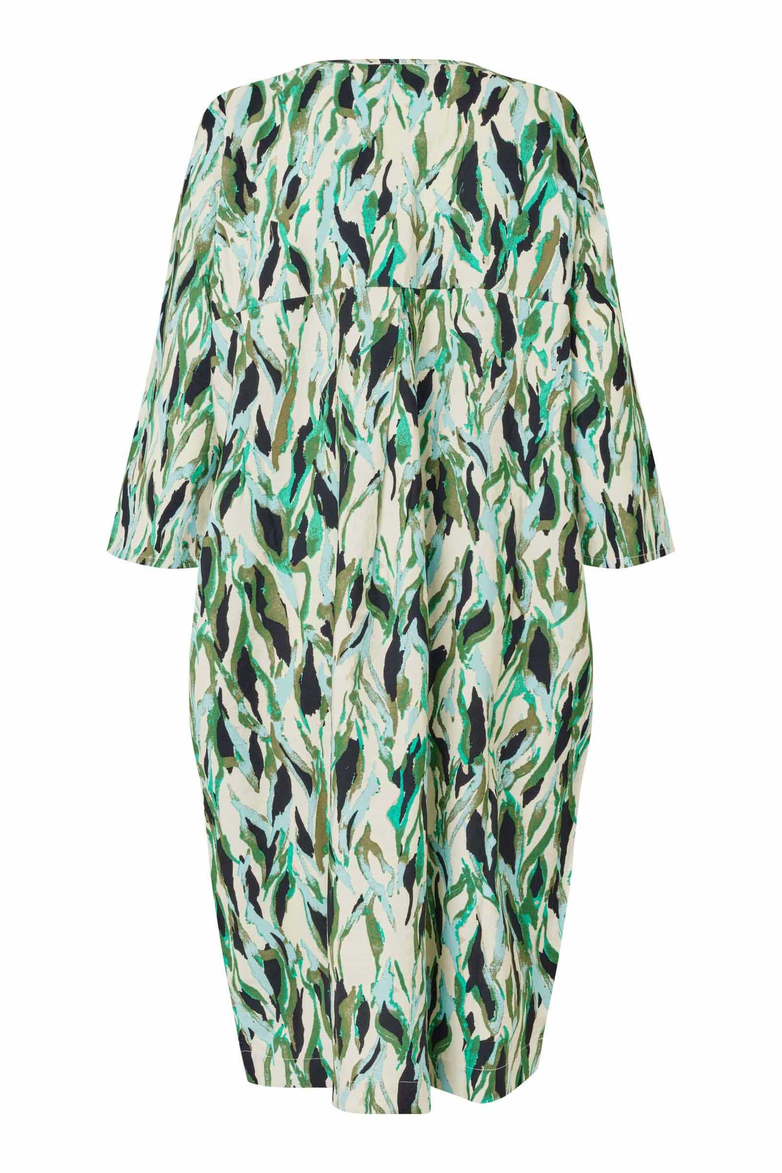 Nodetta Printed Midi Dress - Dark Lichen Green - Image 2
