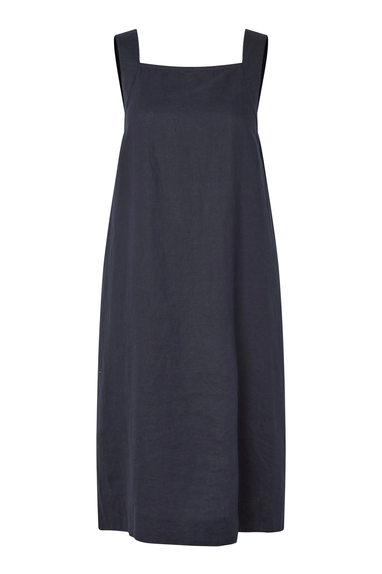 Noriane Linen Sleeveless Dress - Navy