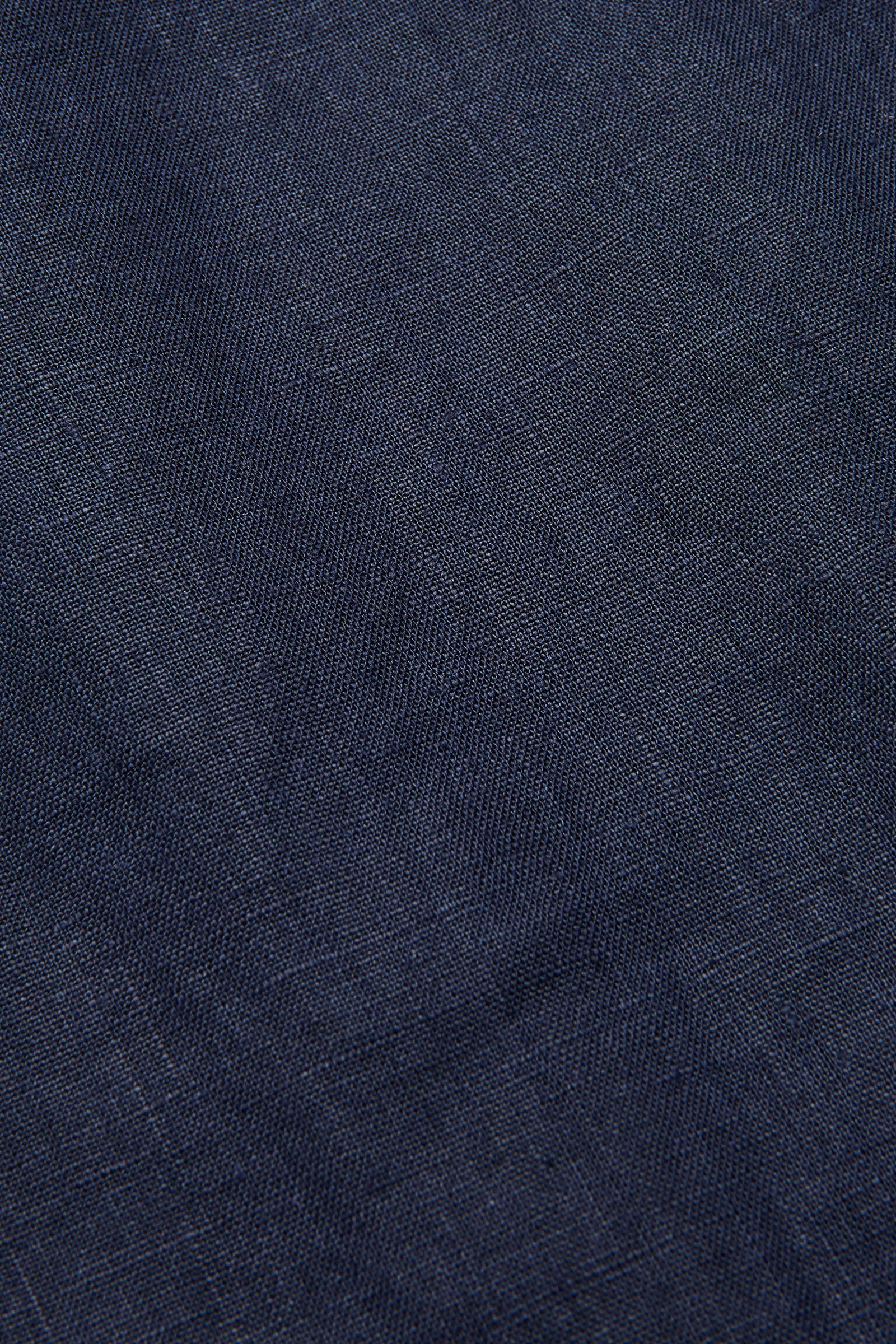 Noriane Linen Sleeveless Dress - Navy - Image 3