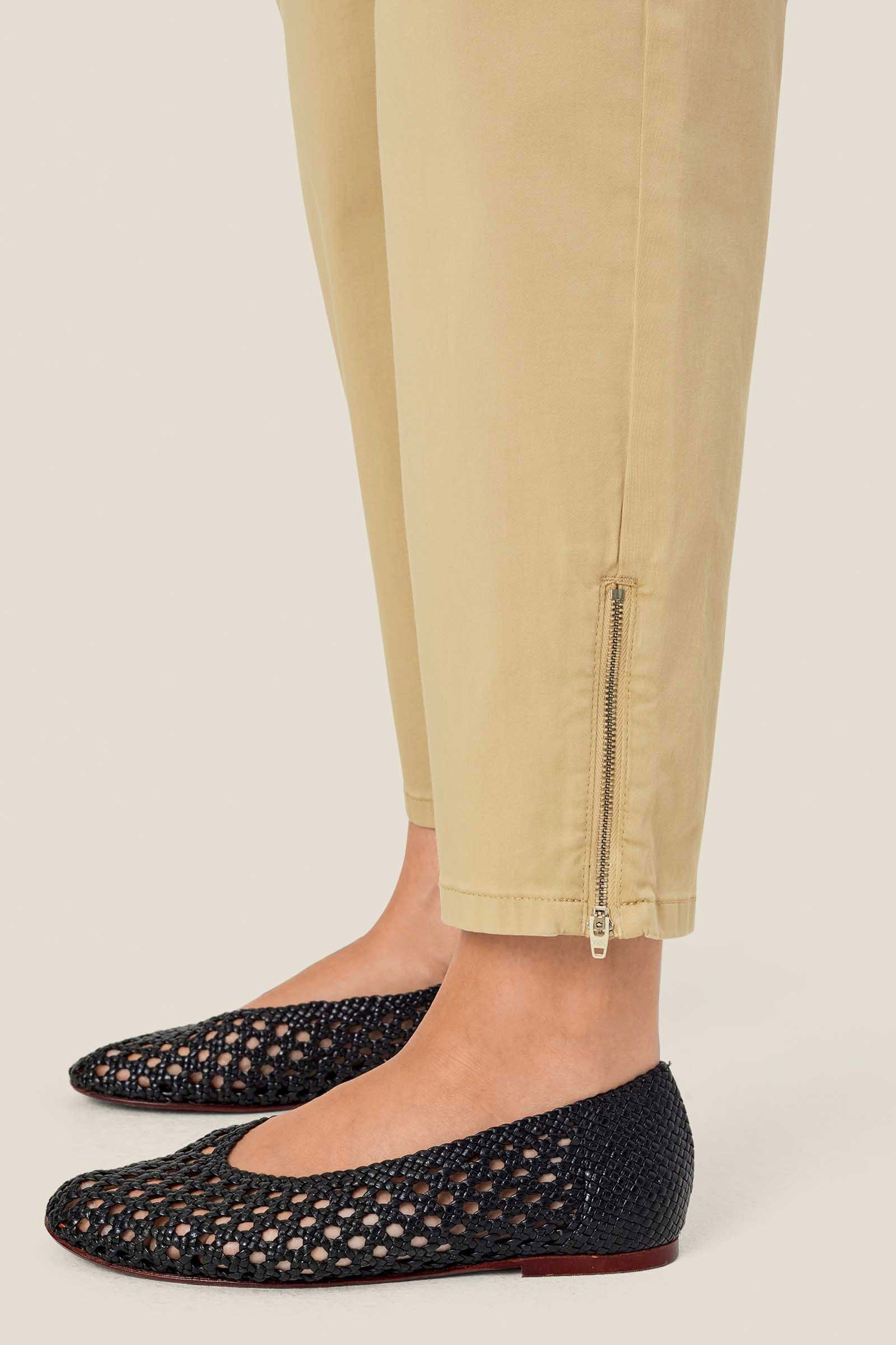 Padme Cotton Stretch Trousers - Safari - Image 3