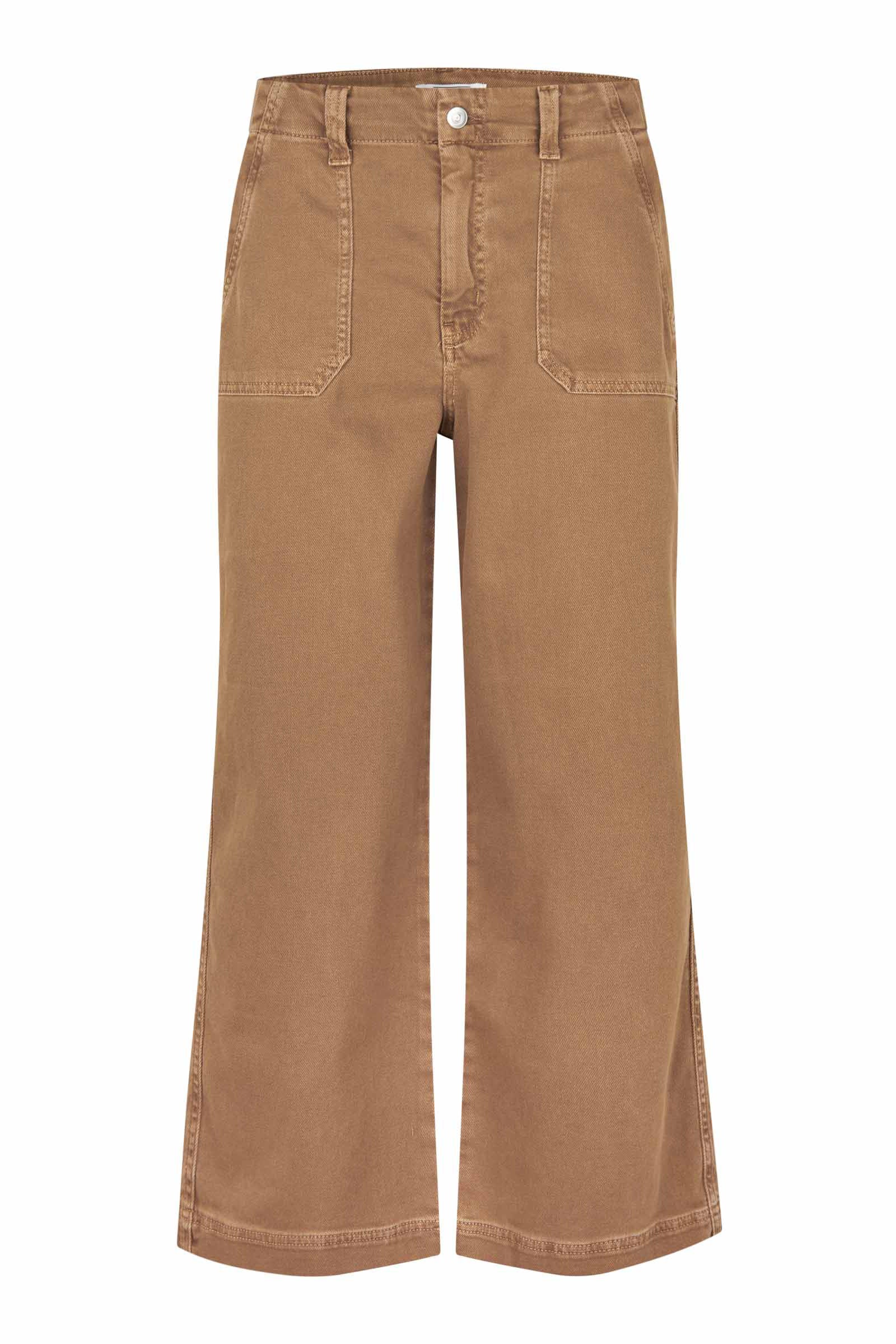 Palisse Cropped Straight Trousers - Otter