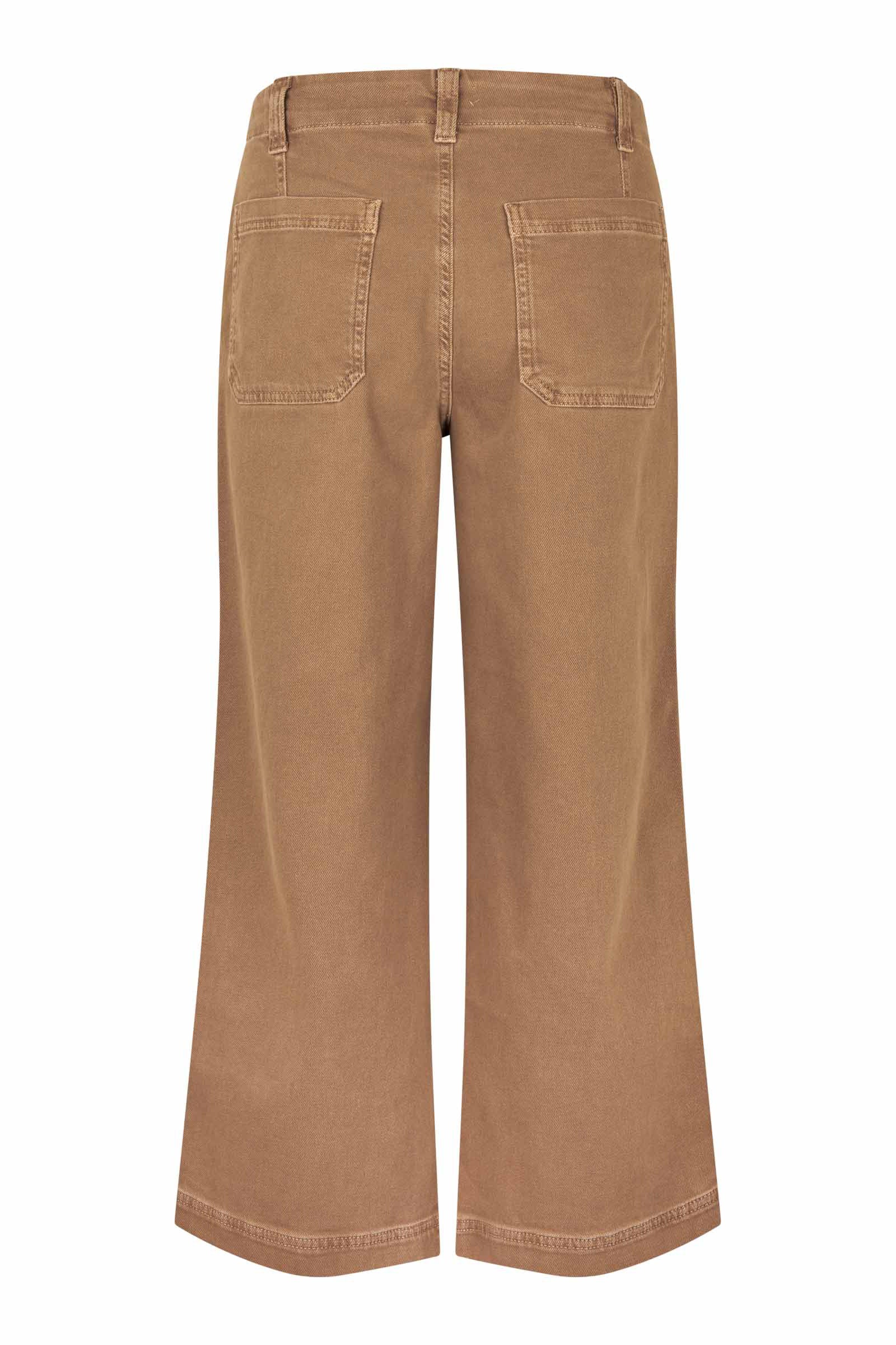 Palisse Cropped Straight Trousers - Otter - Image 2
