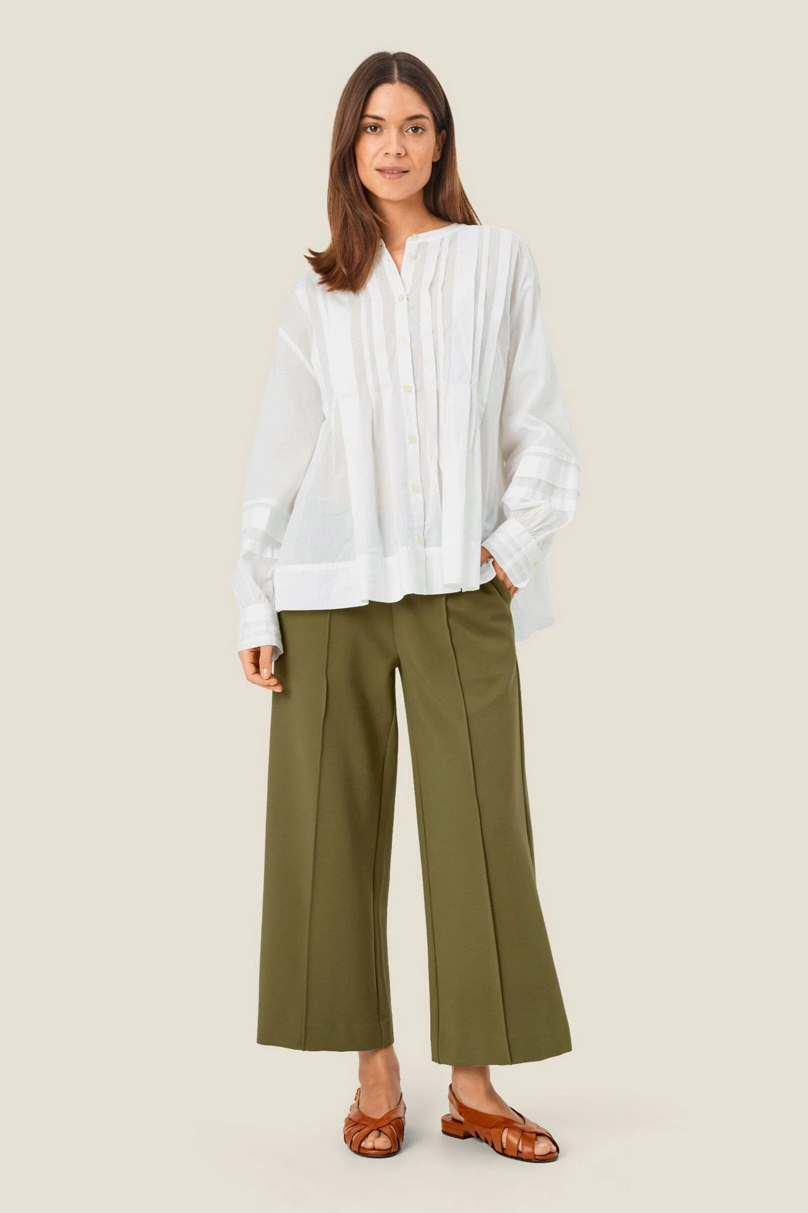 Piana Jersey Trousers - Dark Lichen Green - Image 6