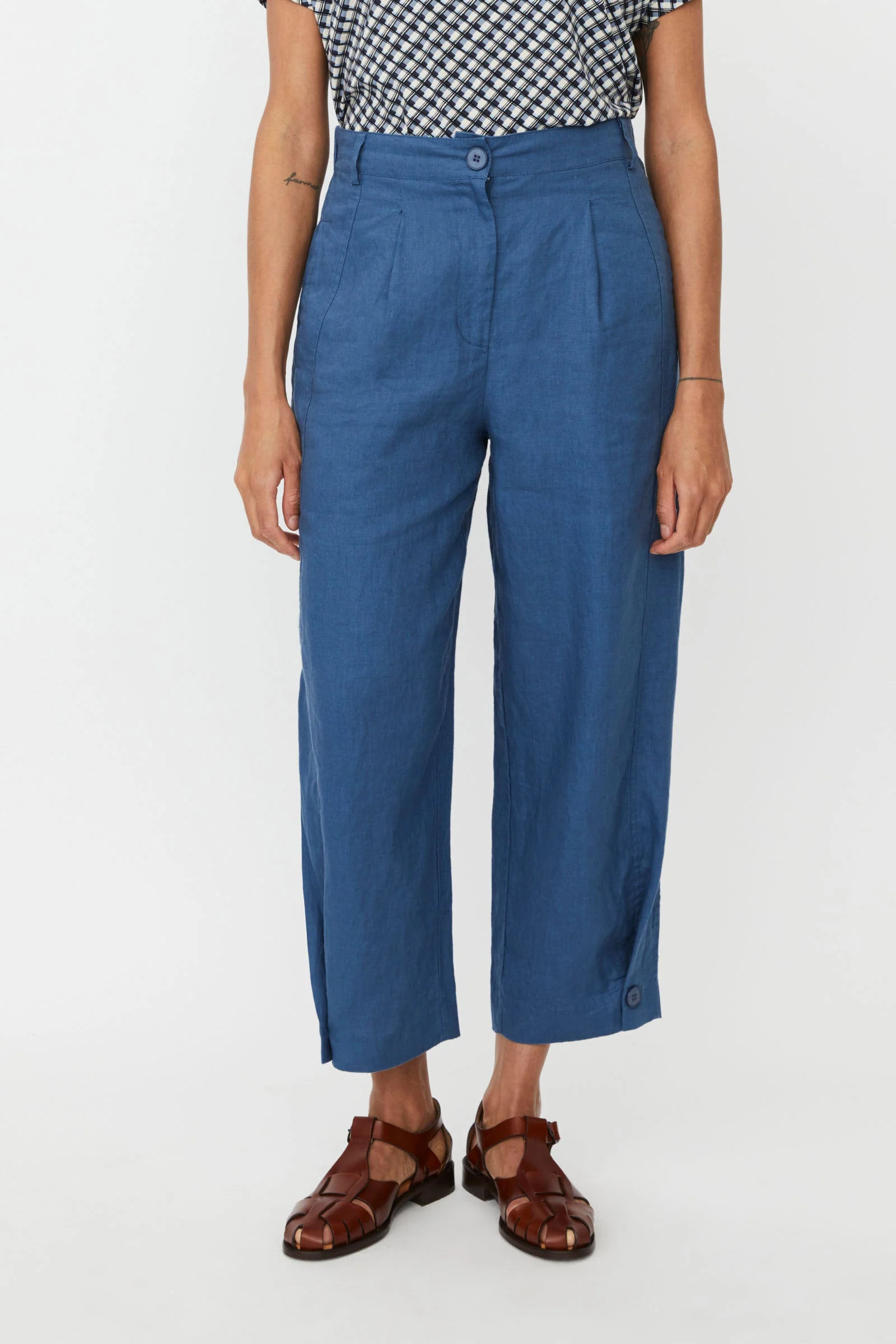 Punna Straight Leg Trousers - Ensign Blue - Image 2