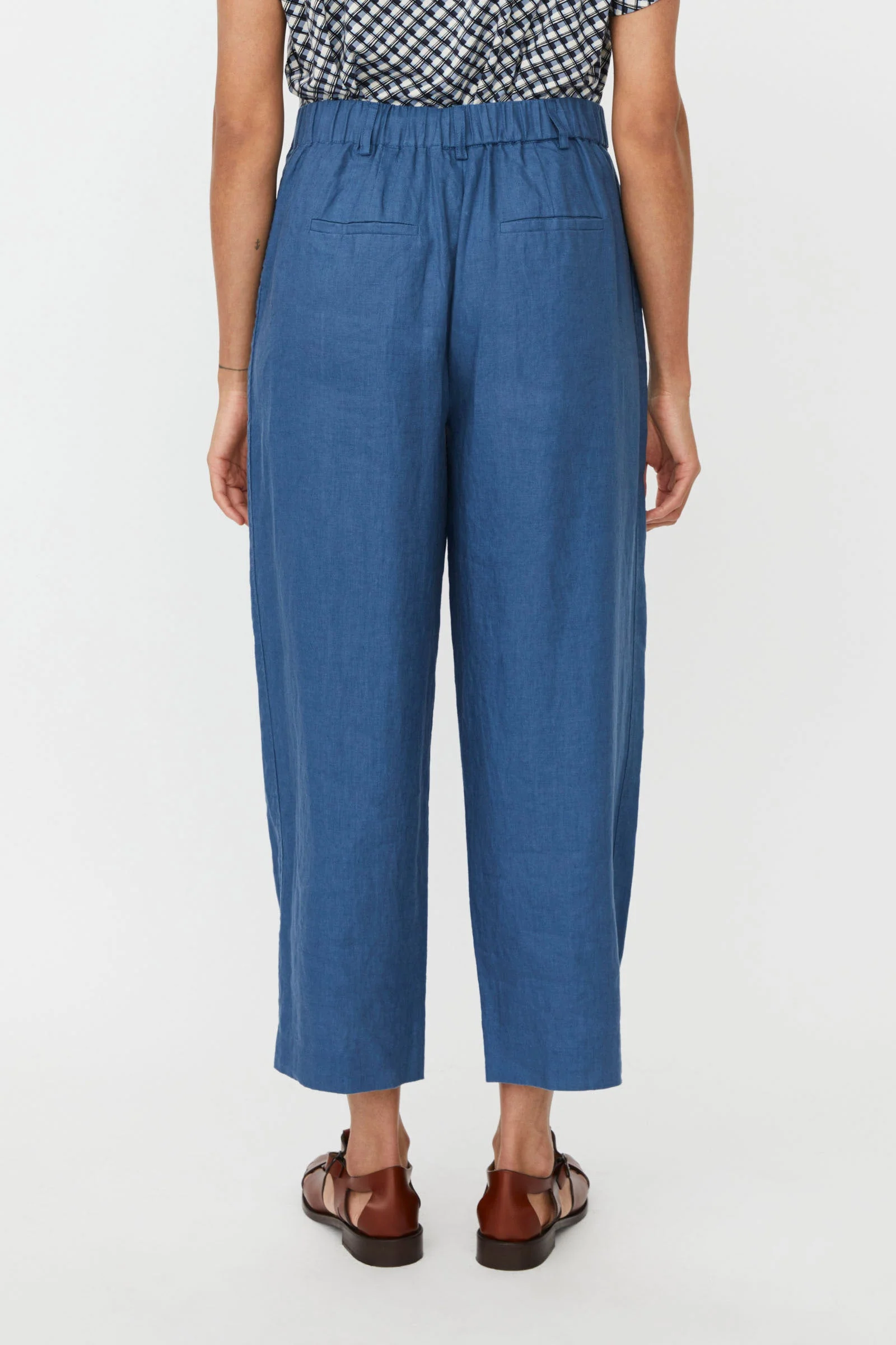 Punna Straight Leg Trousers - Ensign Blue - Image 3