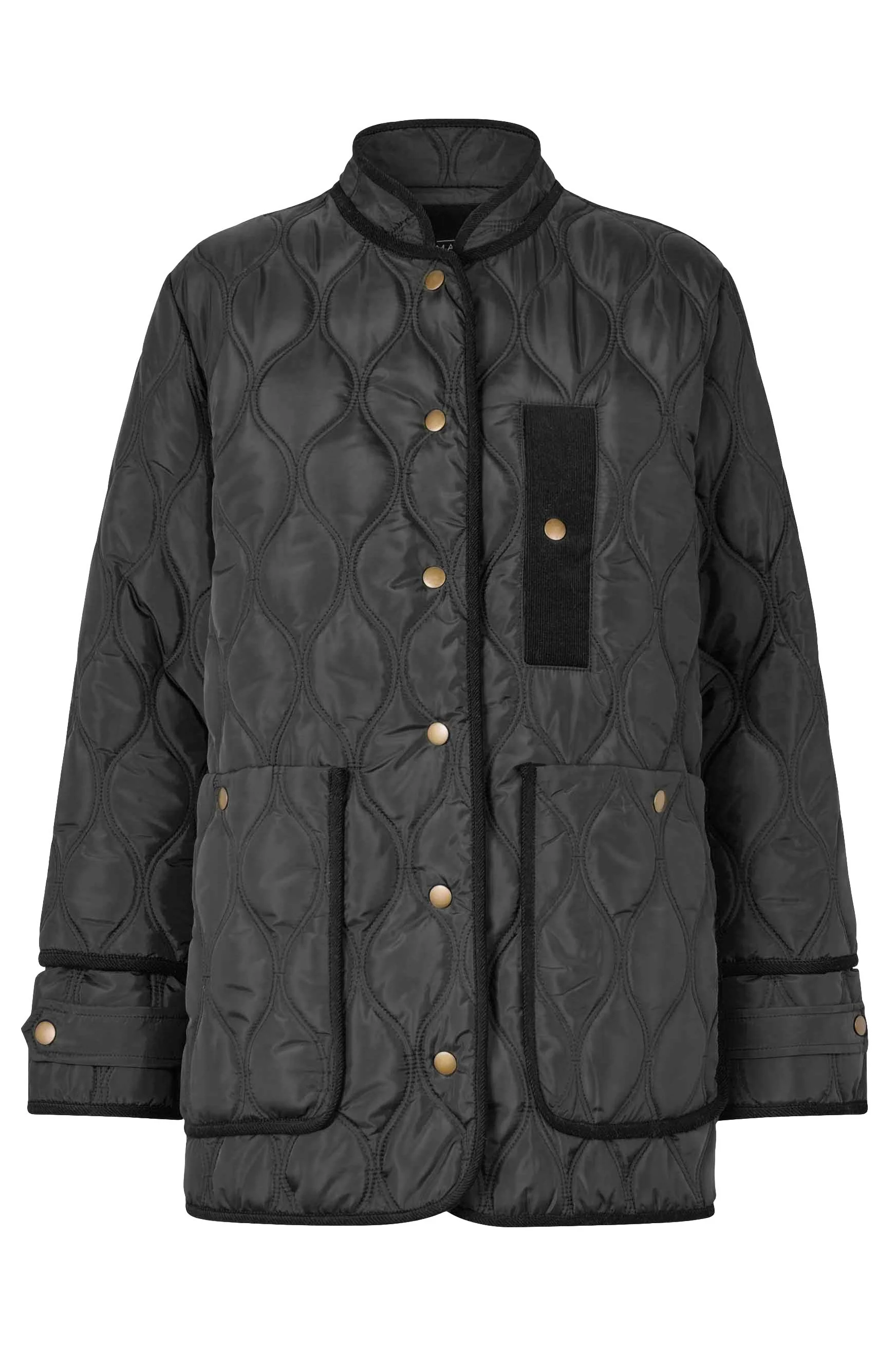 Tessani Quilted Coat - Black