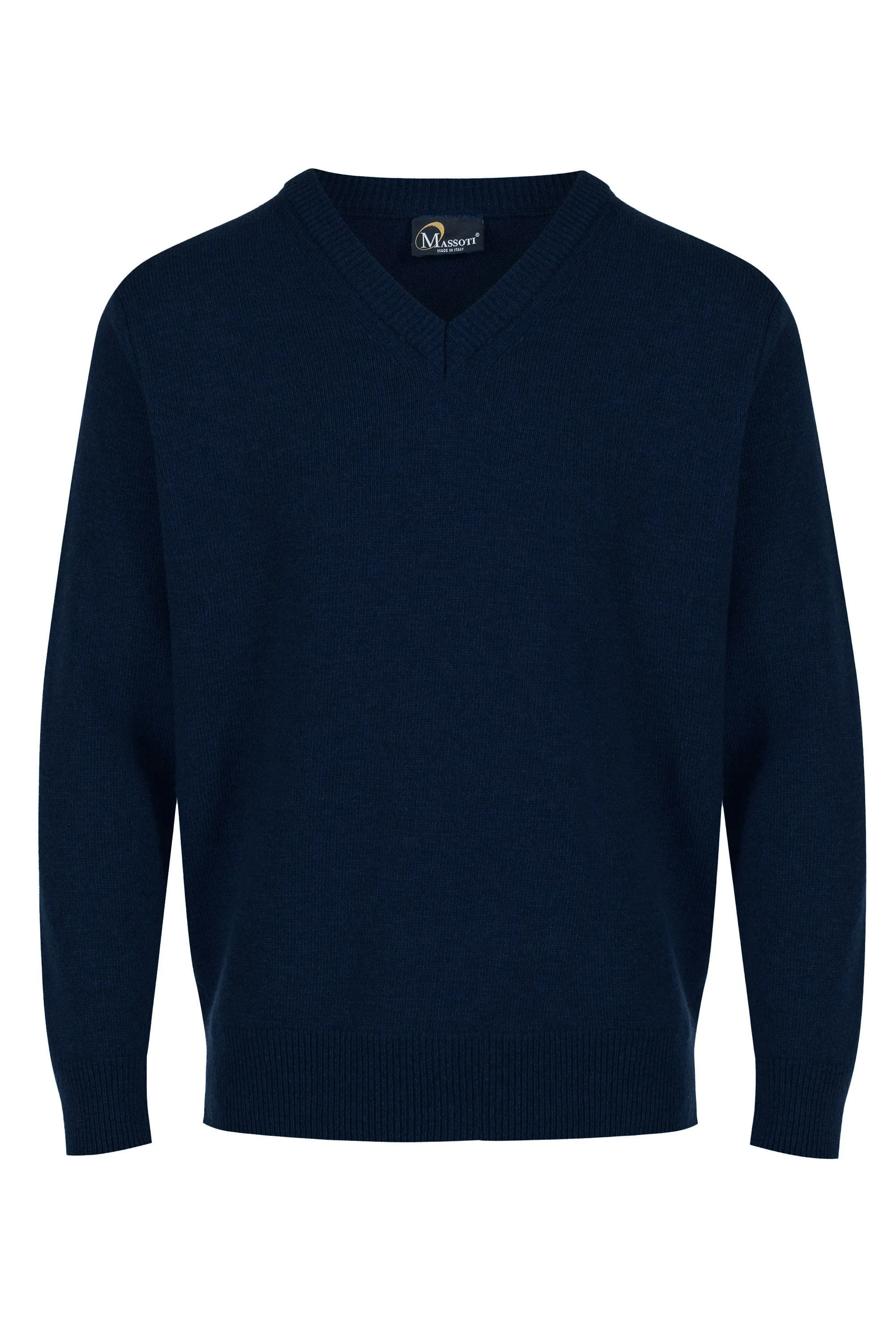 Lambswool V Neck Jumper - Navy