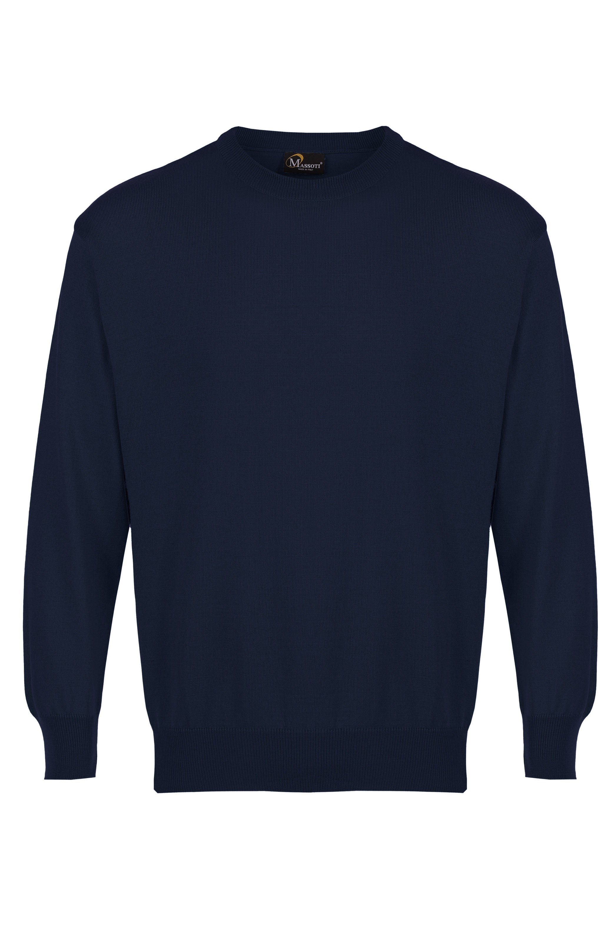 Extra Fine Merino Wool Crew Neck Jumper - Navy