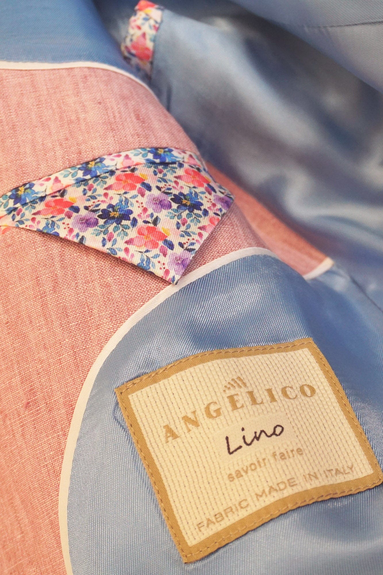 Jack Linen Jacket - Salmon - Image 3