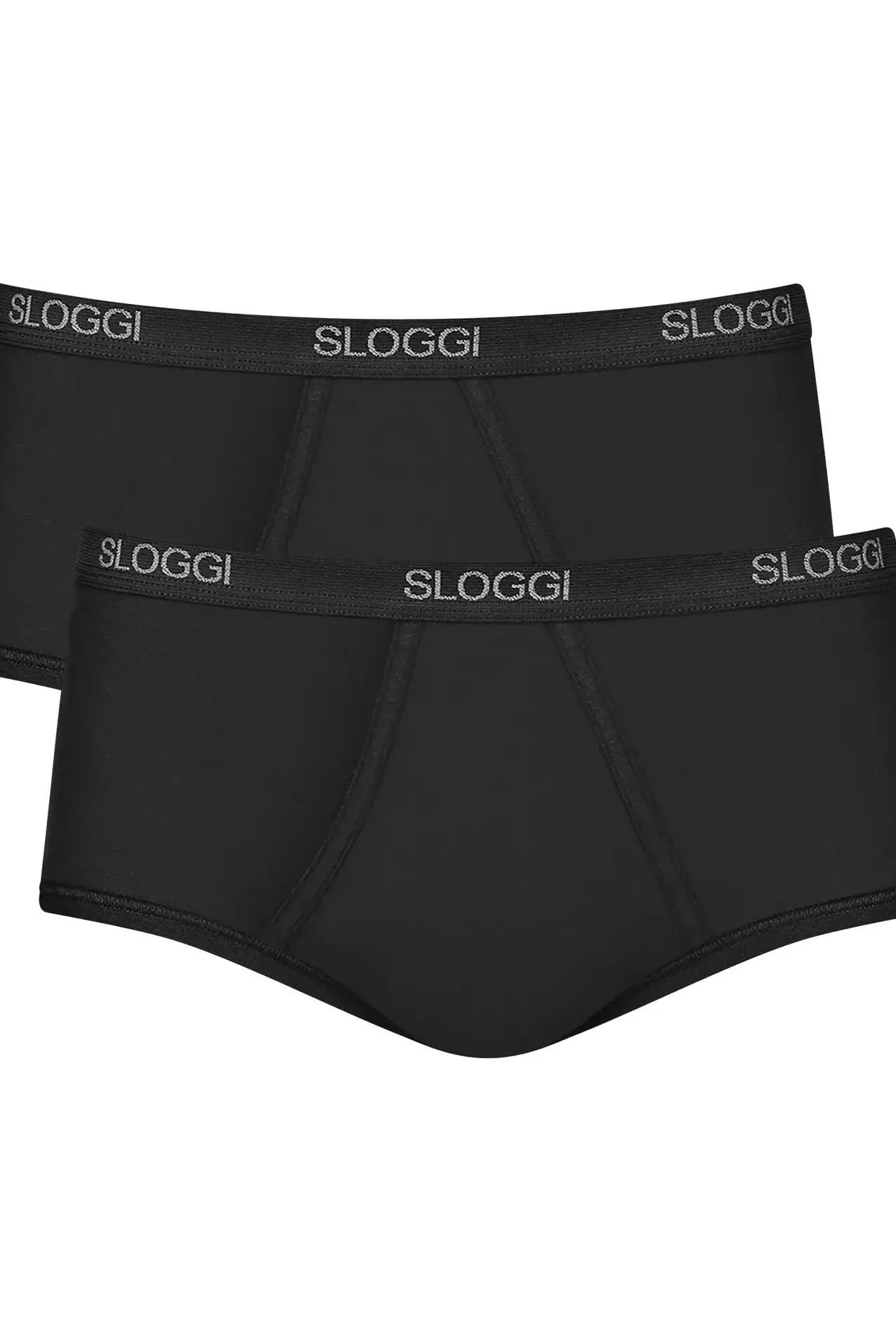 Mens Basic Maxi Briefs - 2 Pack - Black