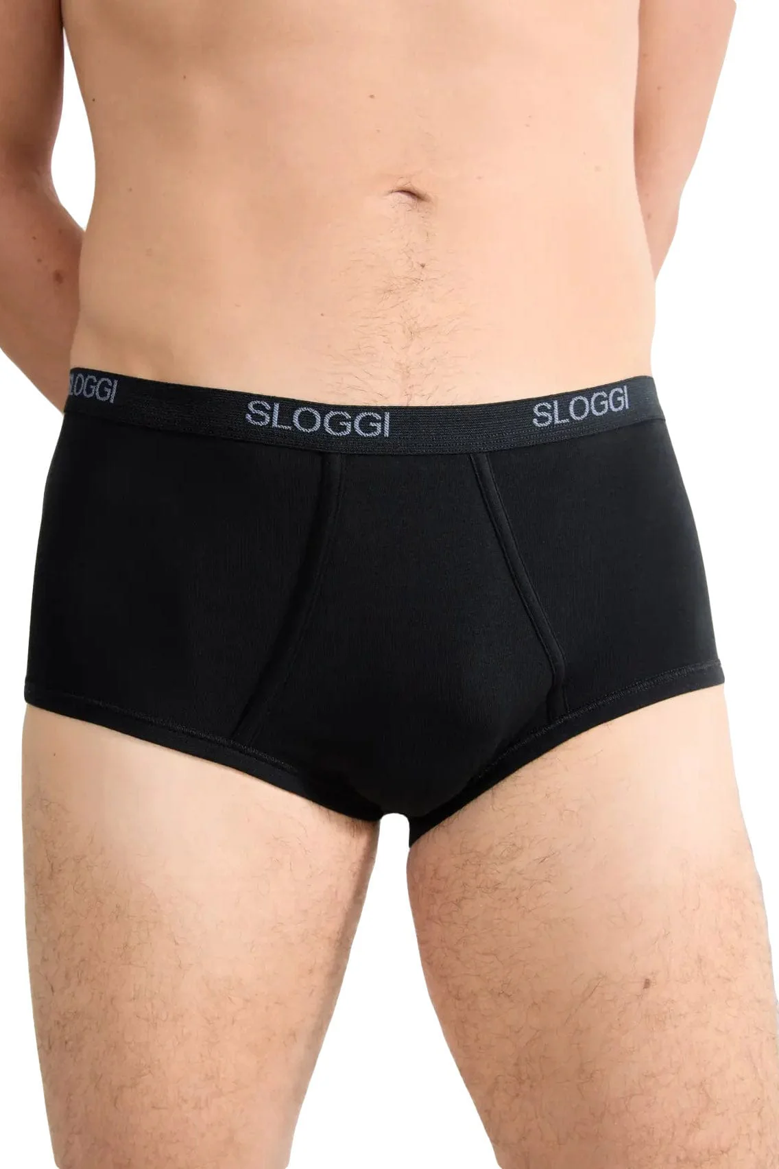 Mens Basic Maxi Briefs - 2 Pack - Black - Image 2