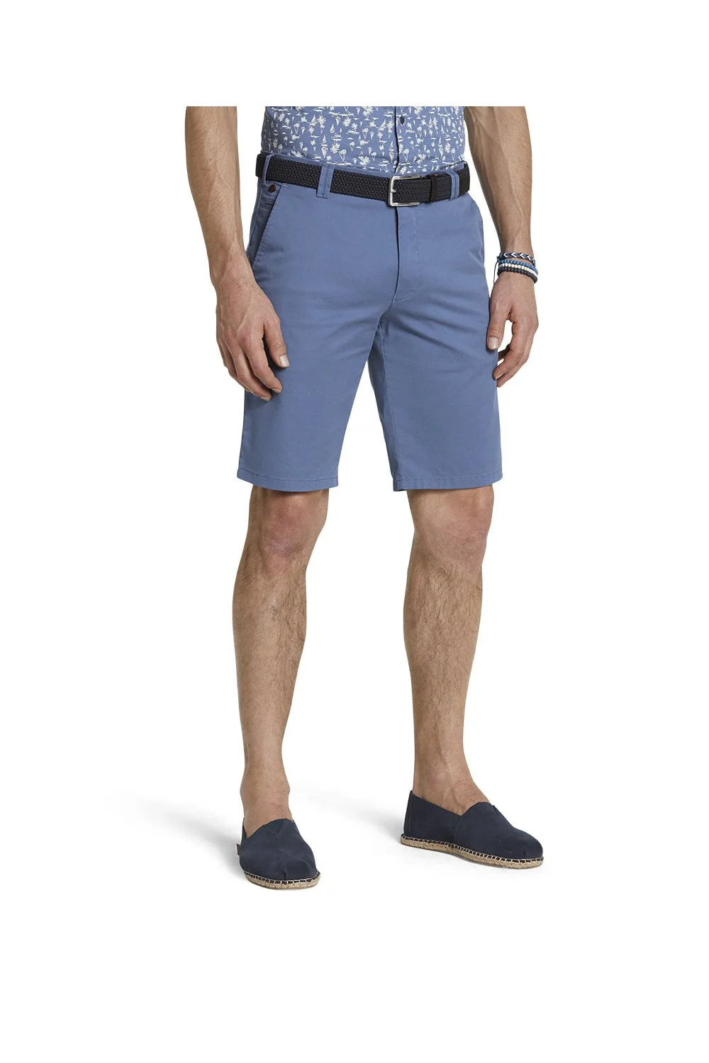B-Palma Cotton Stretch Chino Shorts - Blue