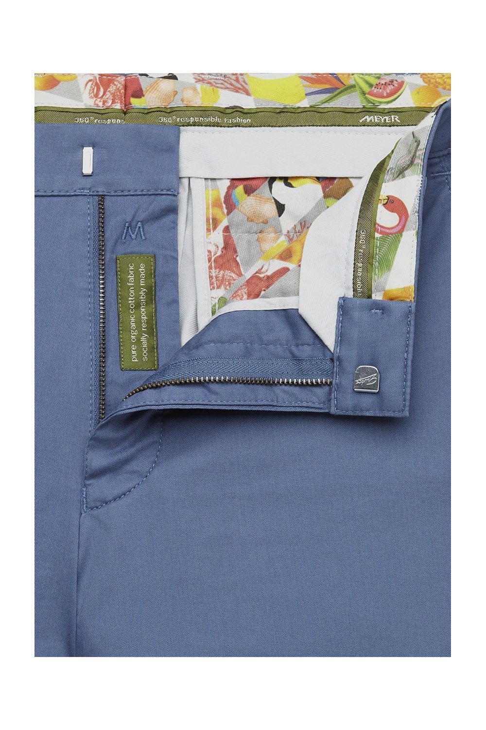 B-Palma Cotton Stretch Chino Shorts - Blue - Image 4