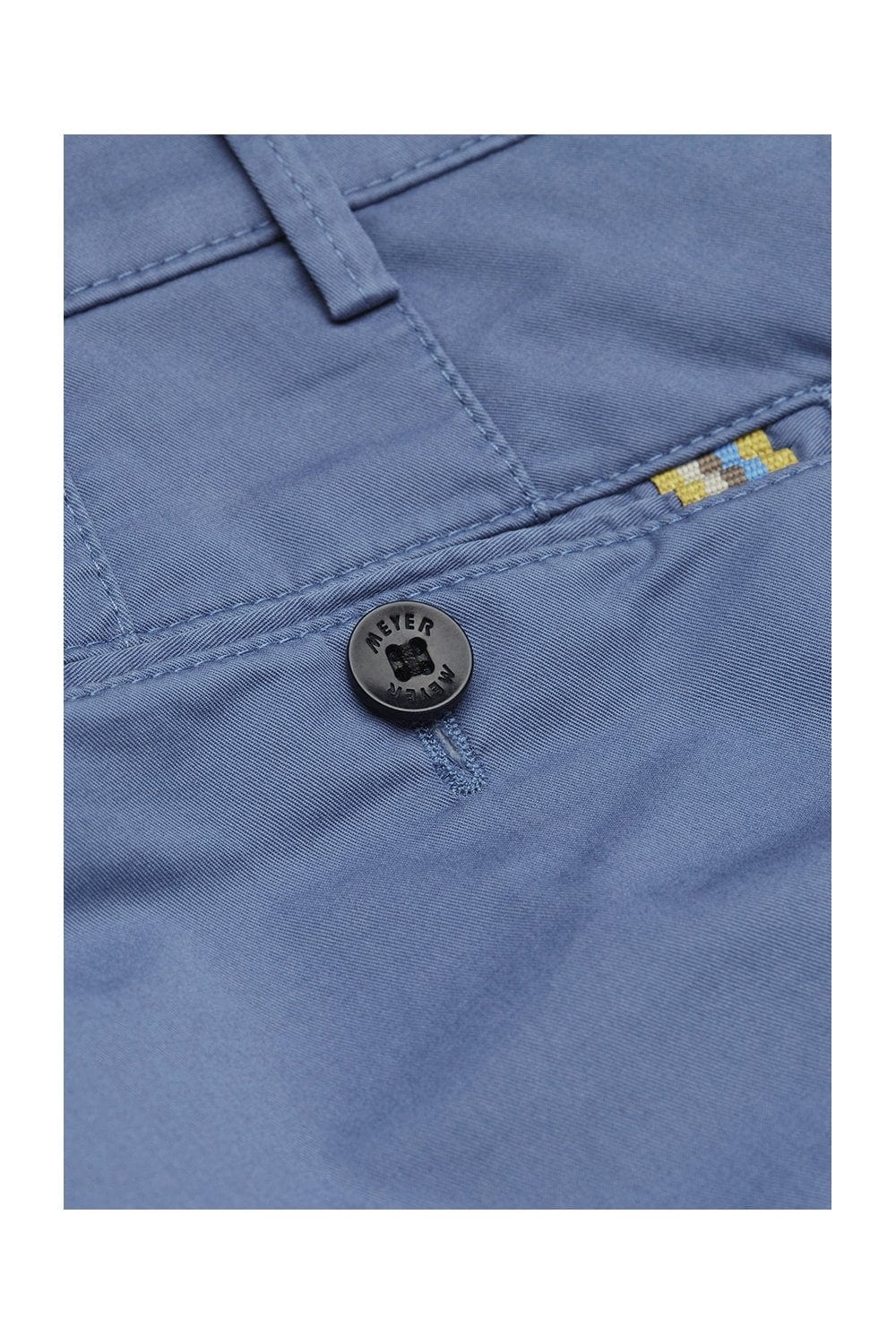 B-Palma Cotton Stretch Chino Shorts - Blue - Image 6