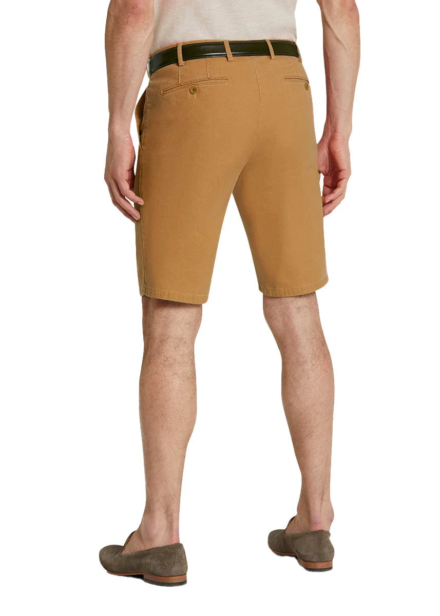 B-Palma Cotton Stretch Chino Shorts - Camel - Image 2