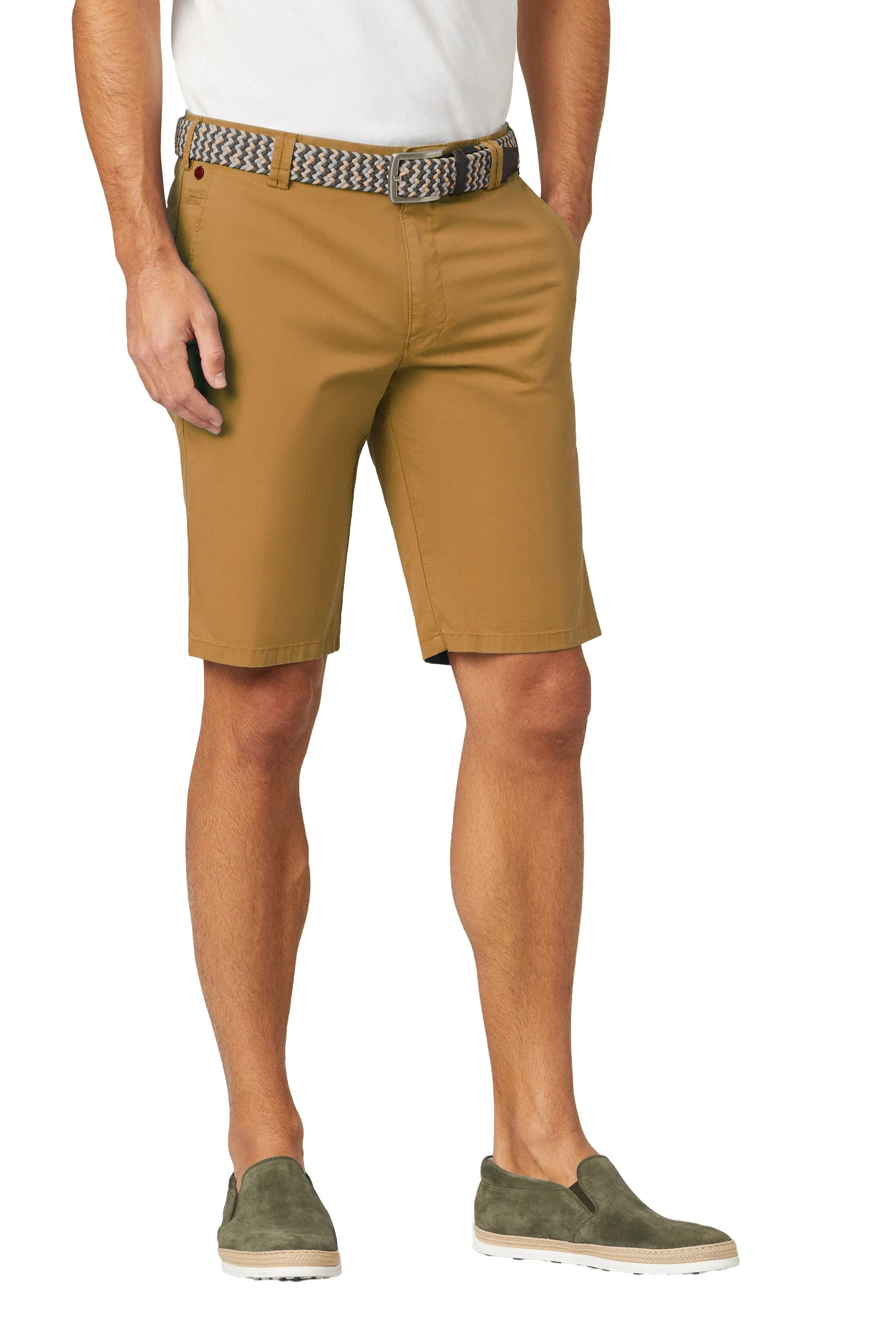B-Palma Cotton Stretch Chino Shorts - Cinnamon