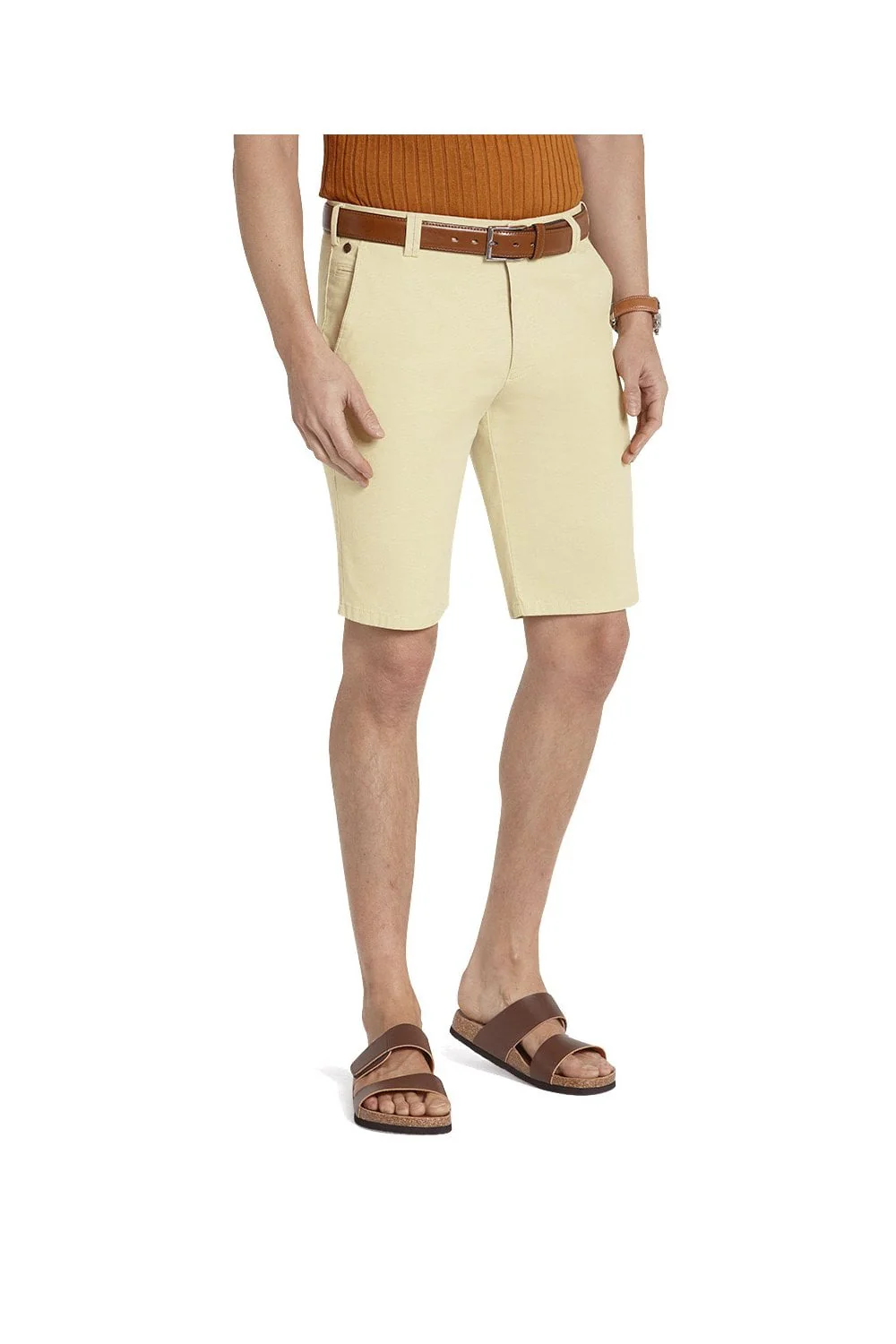B-Palma Cotton Stretch Chino Shorts - Stone