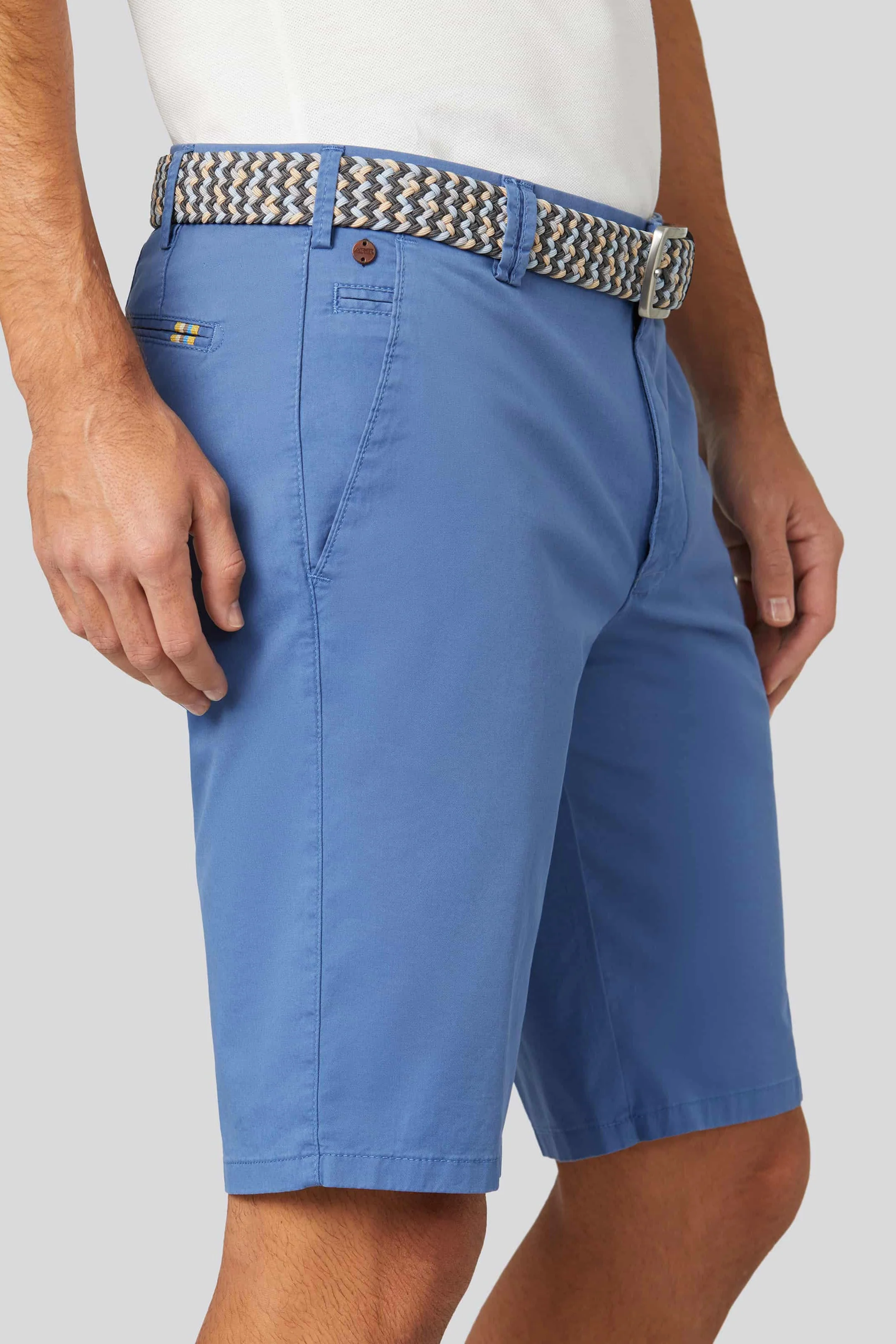 B-Palma Cotton Stretch Shorts - Blue - Image 3