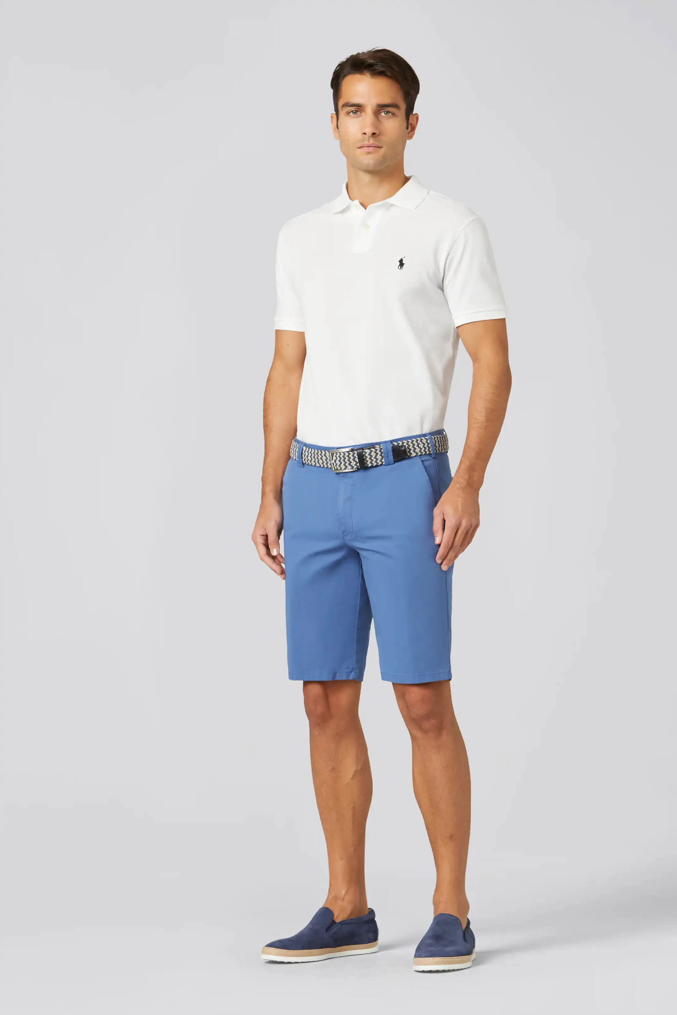 B-Palma Cotton Stretch Shorts - Blue - Image 4