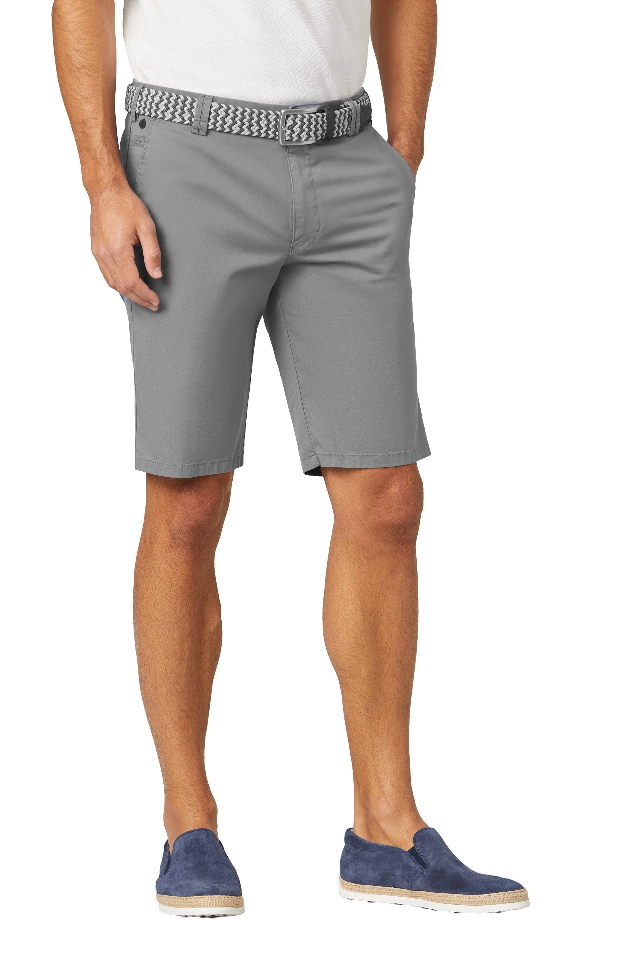 B-Palma Stretch Cotton Twill Shorts - Smoke Grey