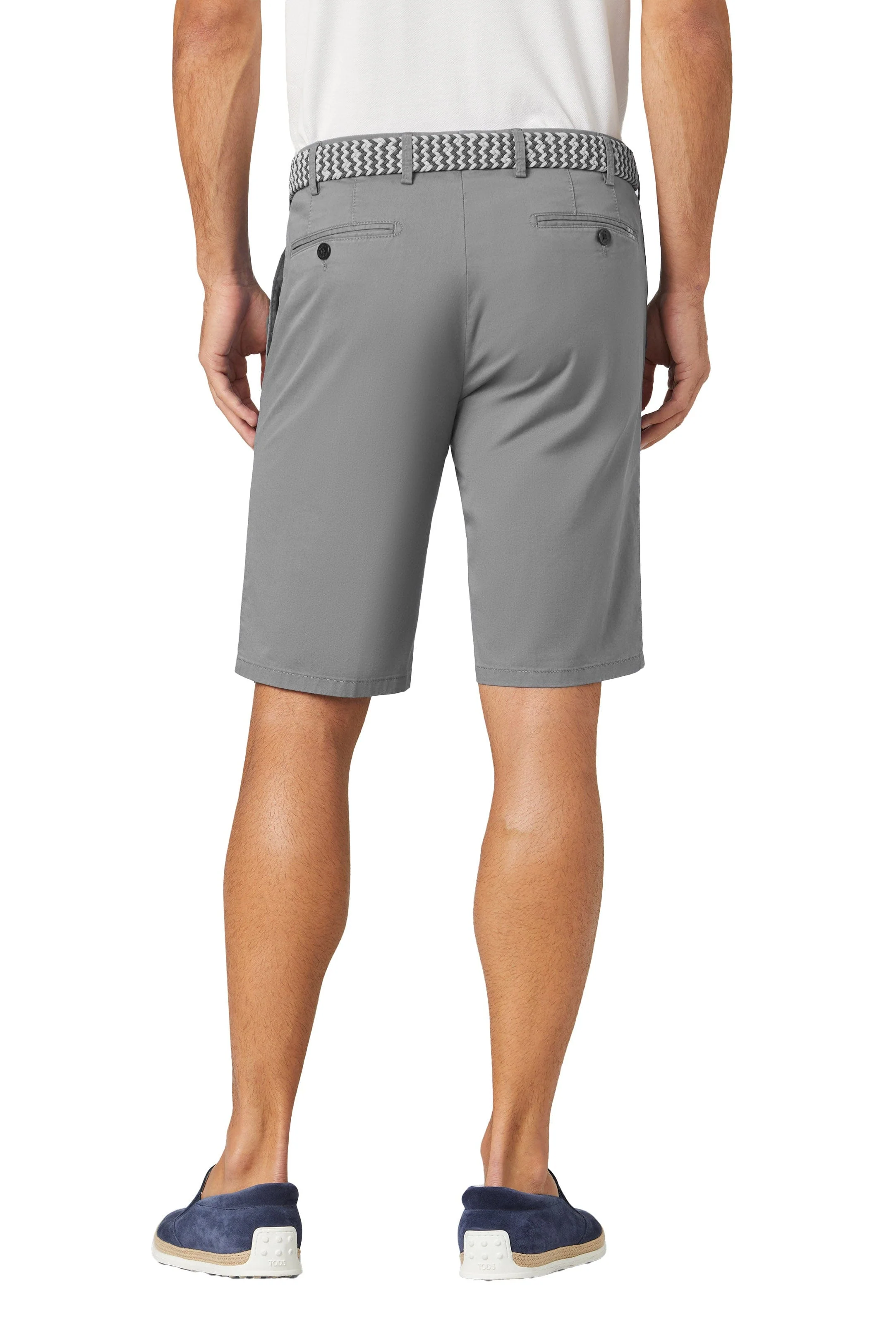 B-Palma Stretch Cotton Twill Shorts - Smoke Grey - Image 2