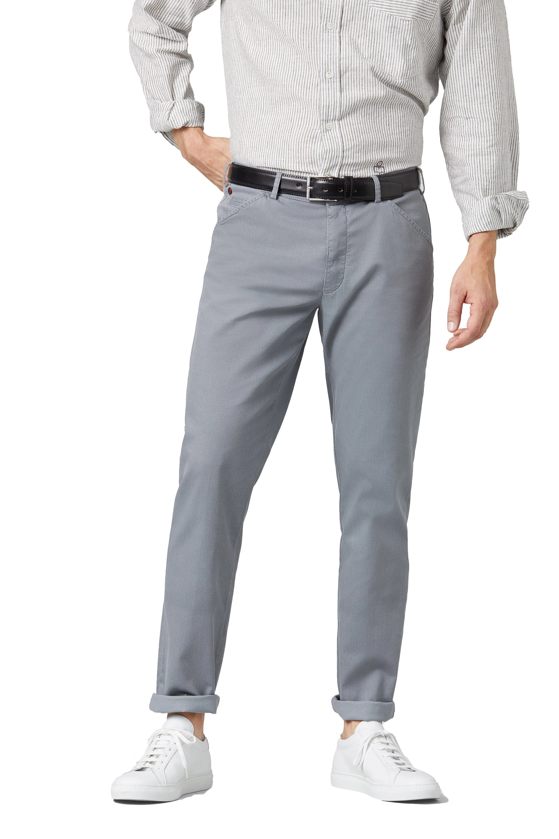Chicago Cotton Stretch Chinos - Light Grey