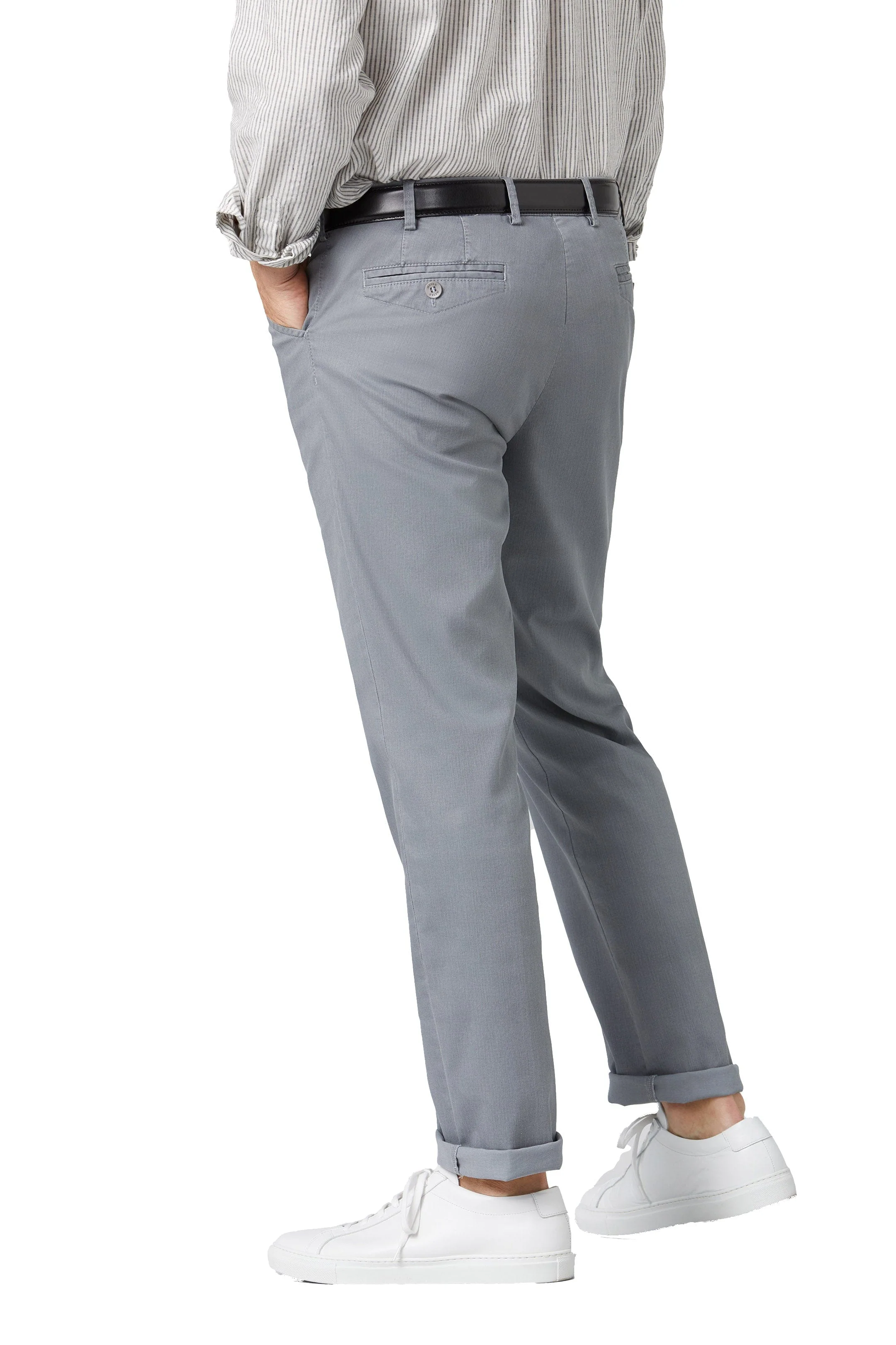Chicago Cotton Stretch Chinos - Light Grey - Image 2