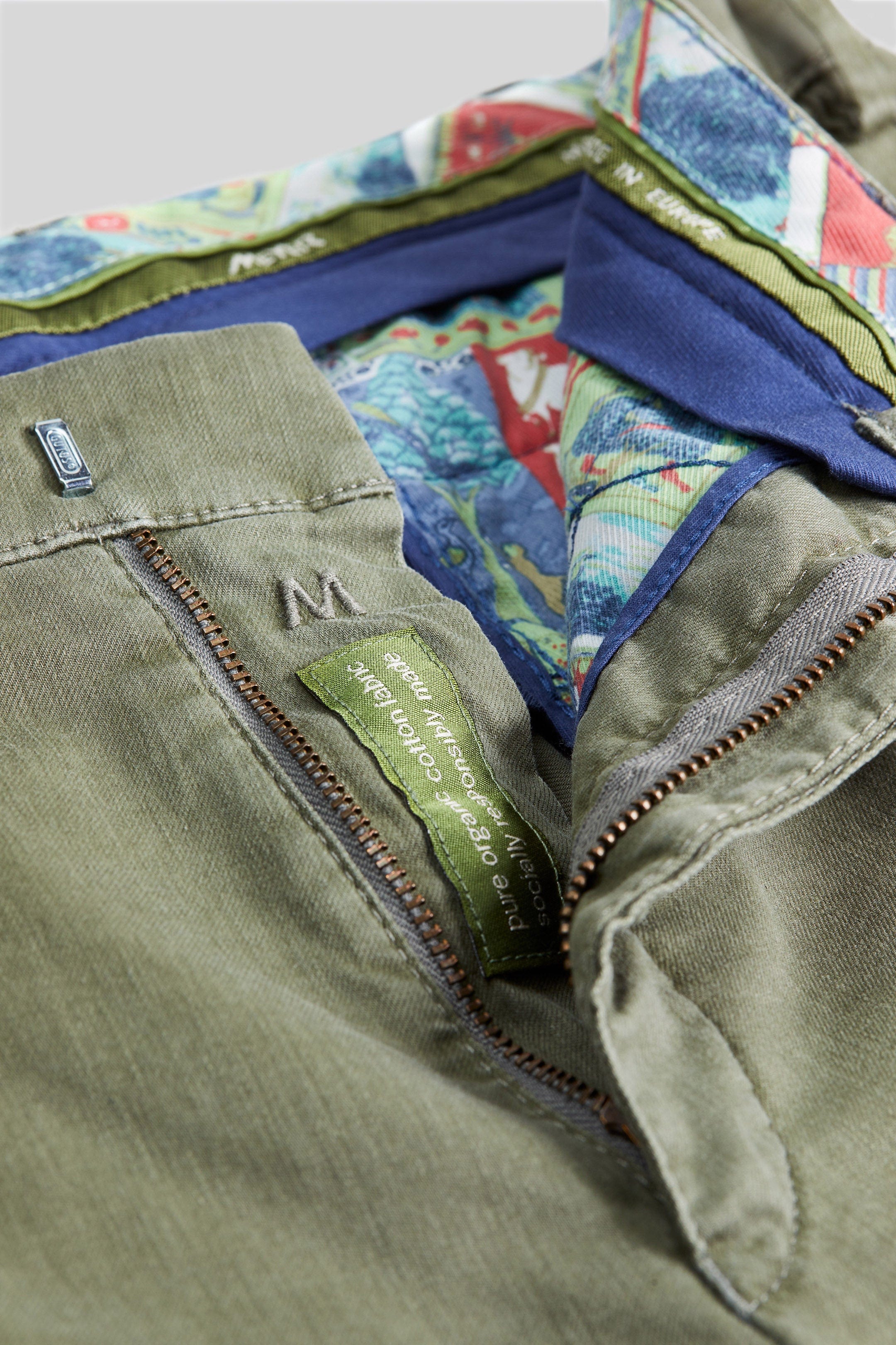 Chicago Cotton Stretch Chinos - Moss Green - Image 4