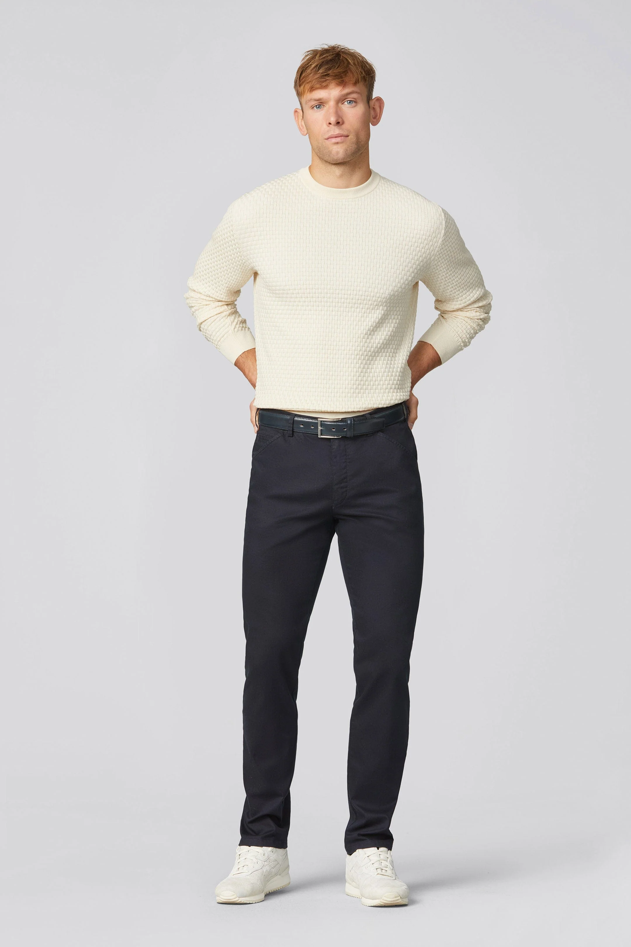 Chicago Cotton Stretch Chinos - Navy - Image 5