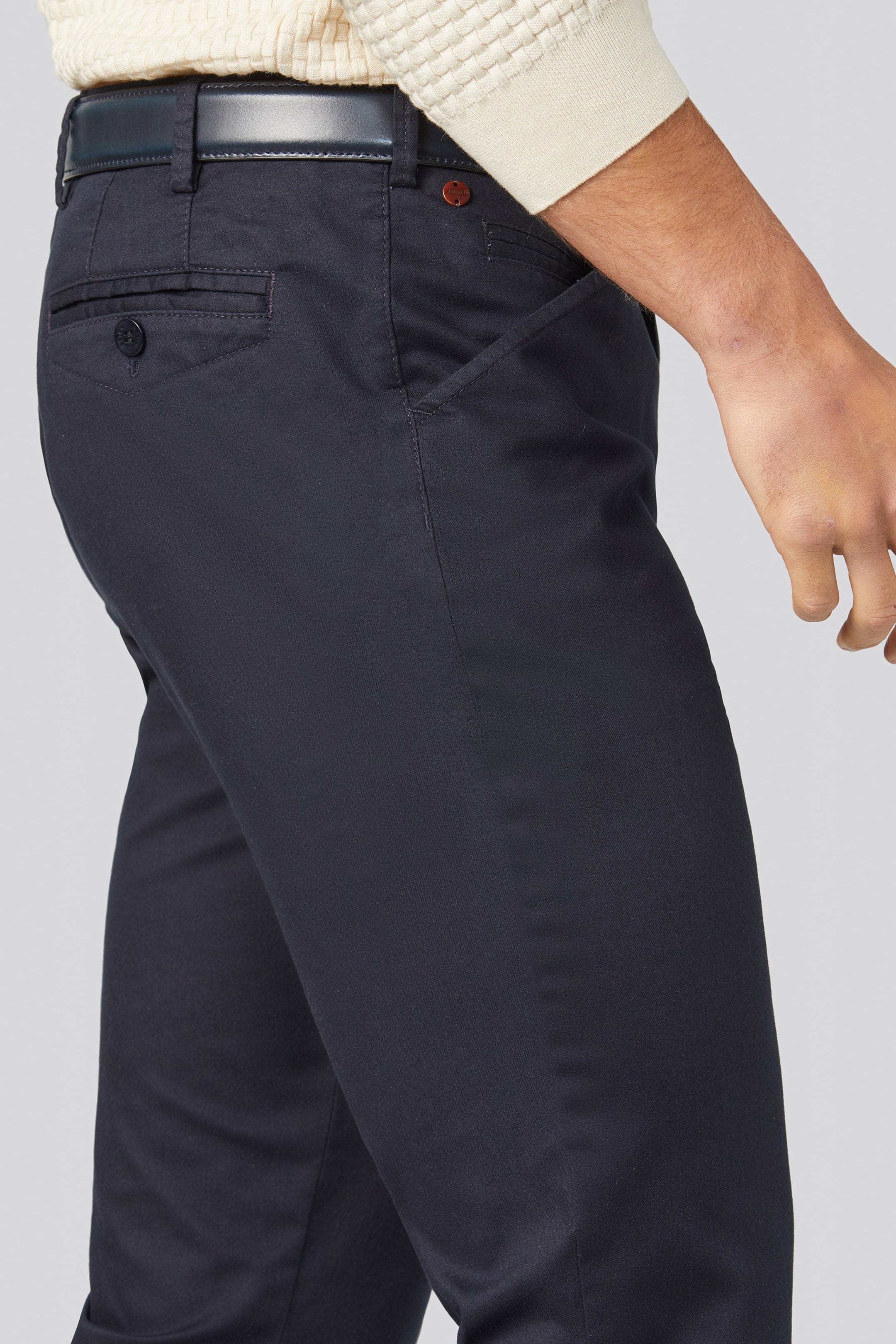 Chicago Cotton Stretch Chinos - Navy - Image 6