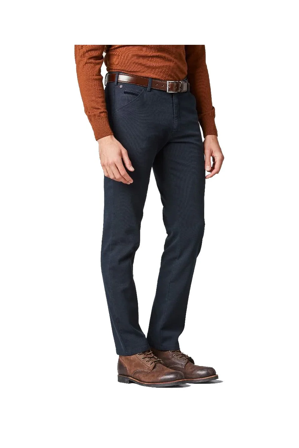 Chicago Canvas Look Stretch Chinos - Navy