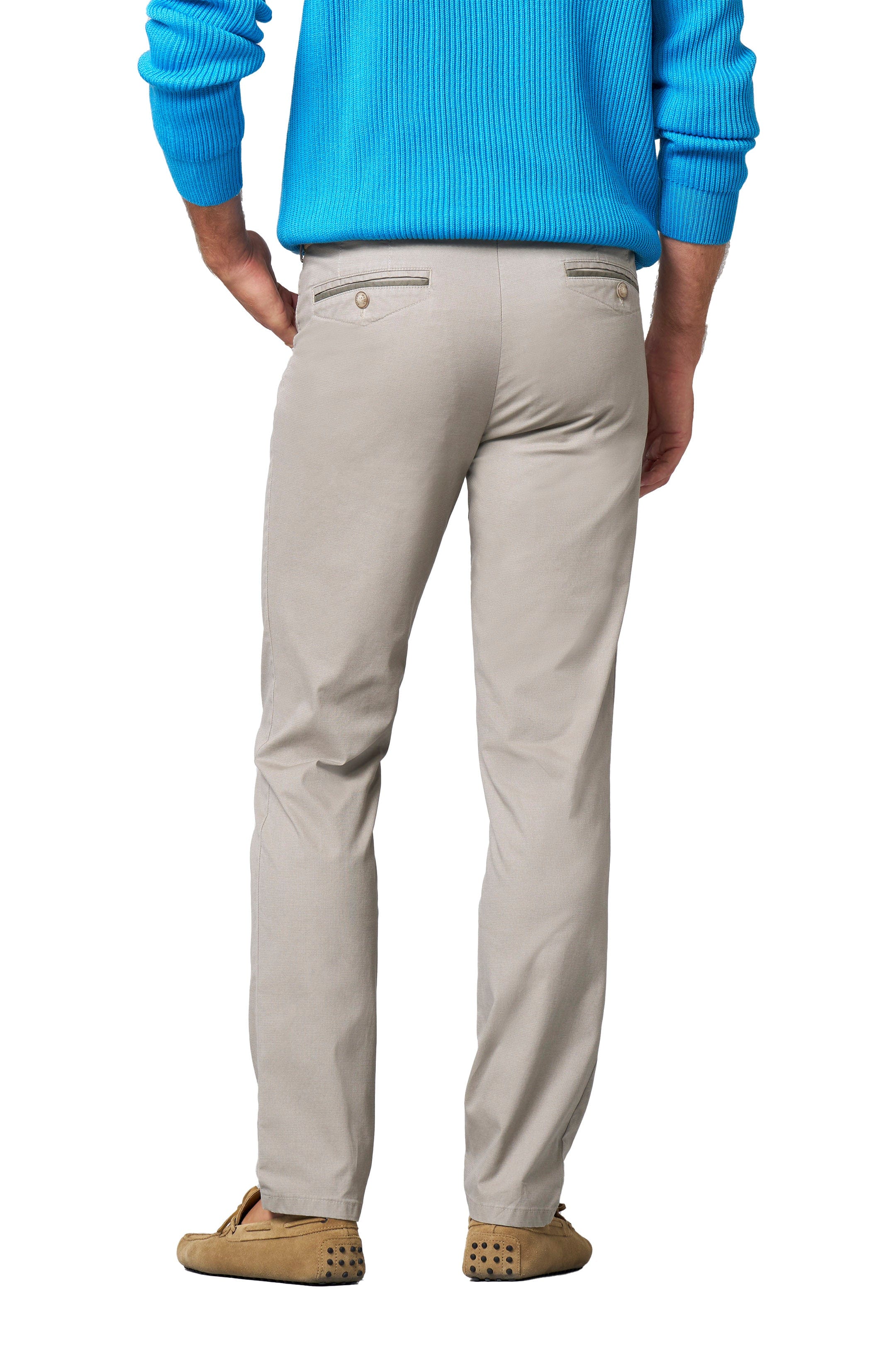Chicago Fine Cotton Texture Chinos - Beige - Image 2