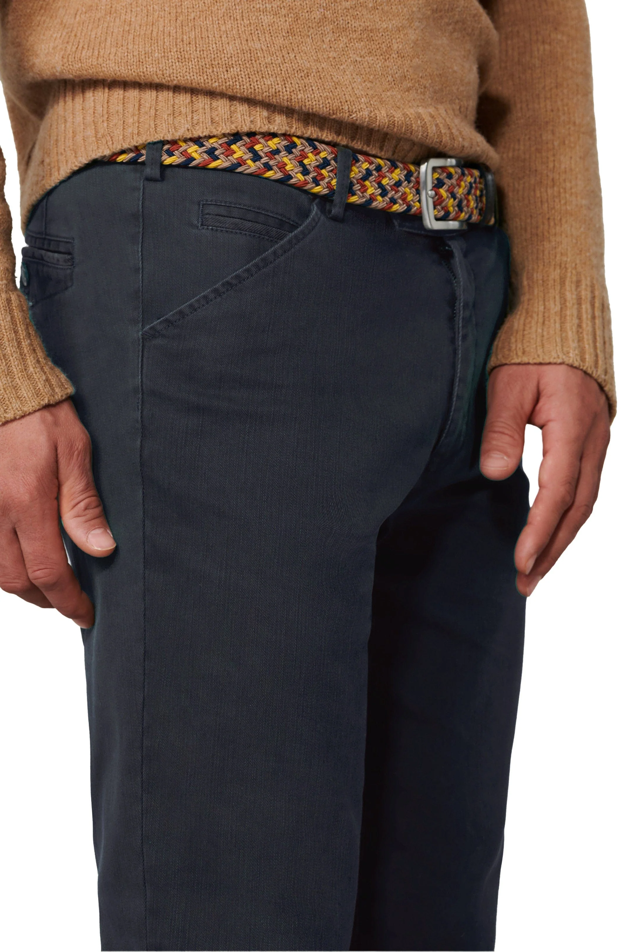 Chicago Flamme Double-Dyed Cotton Chinos - Navy - Image 2