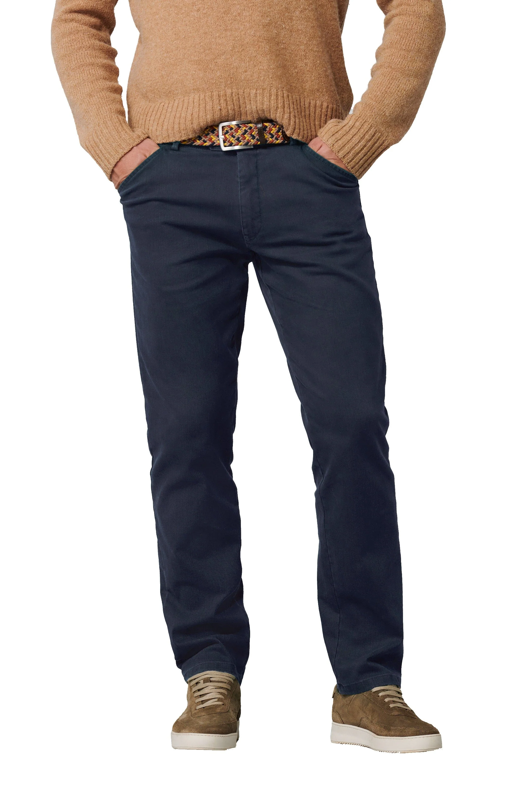 Chicago Flamme Double-Dyed Cotton Chinos - Navy - Image 3