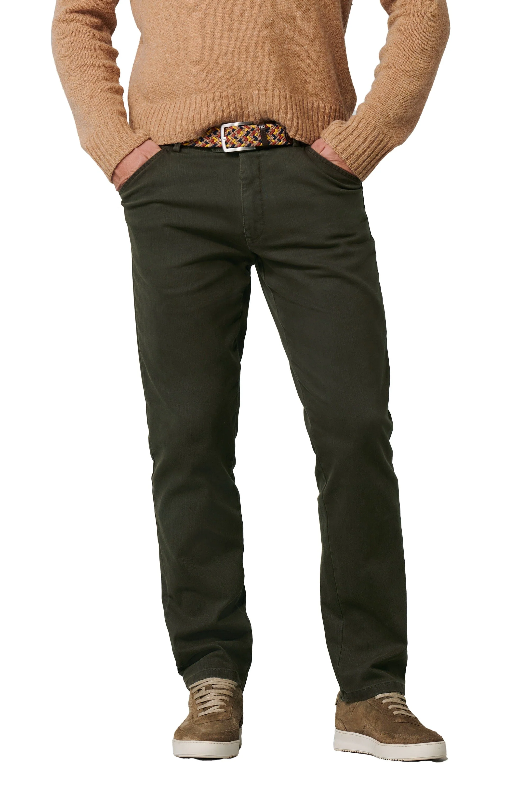 Chicago Flamme Double-Dyed Cotton Chinos - Olive Green